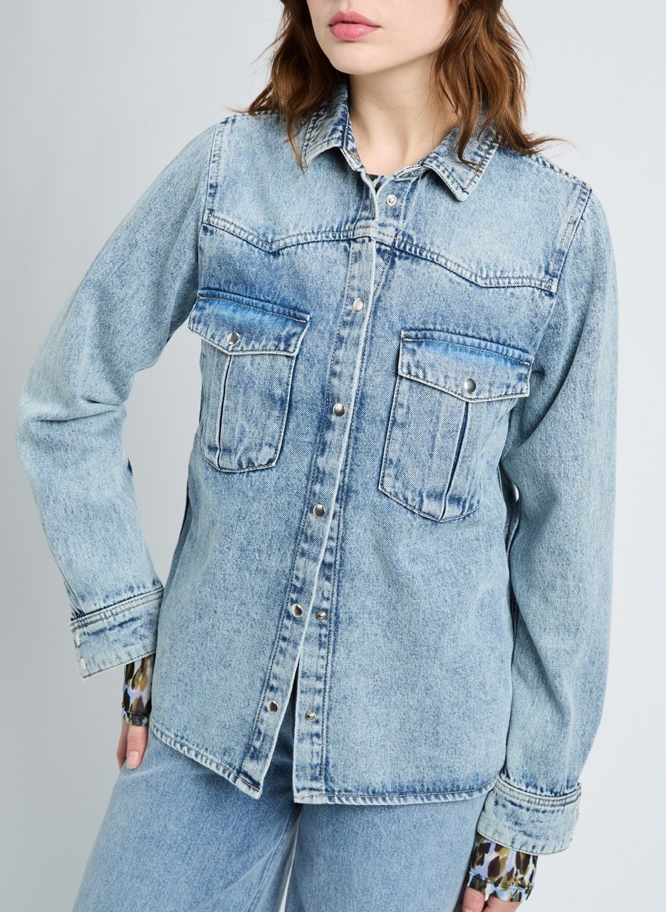 Chemise en coton VUDY SAISON 1865 Bleu