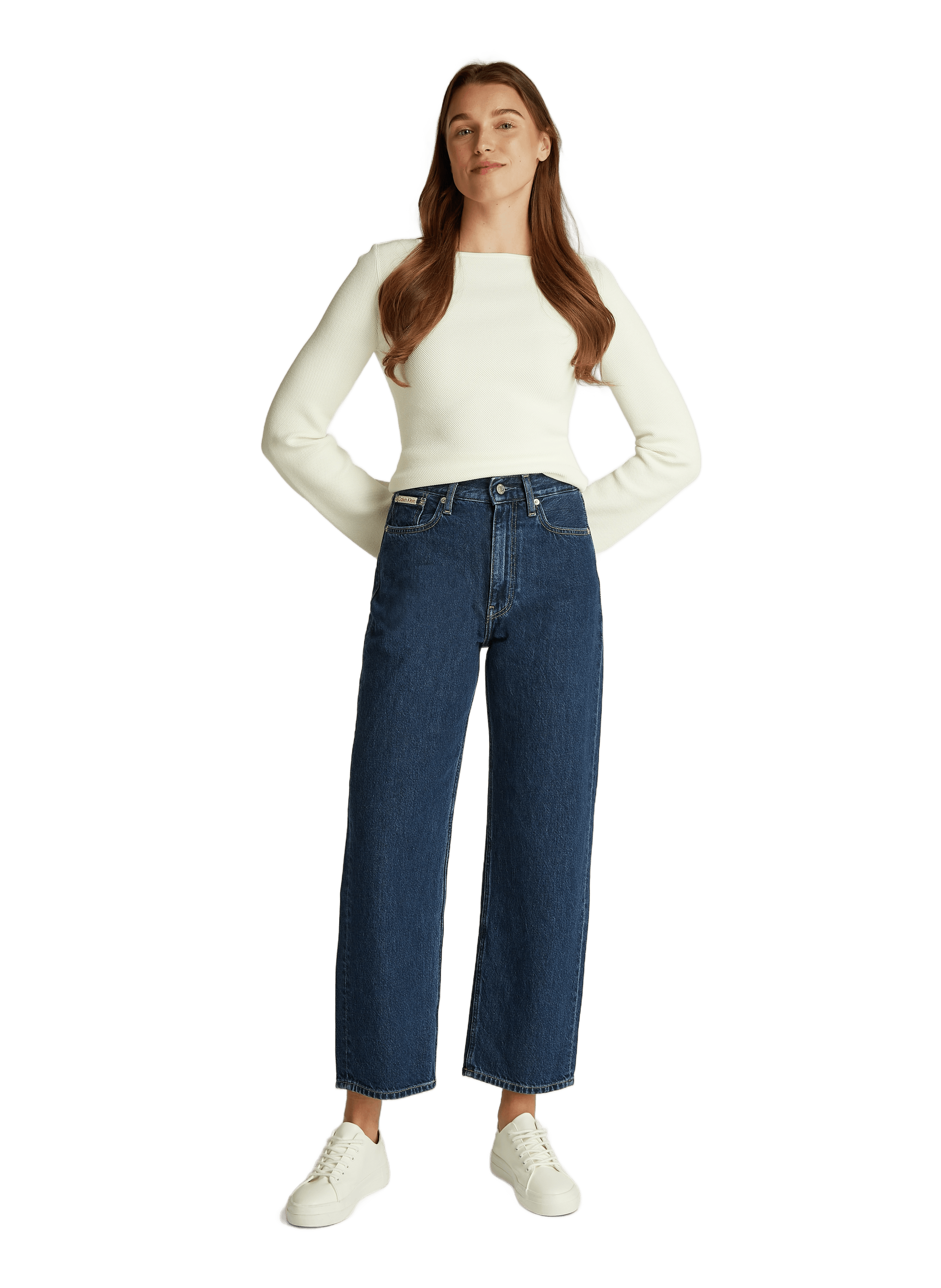 Straight leg cotton jeans CALVIN KLEIN Blue