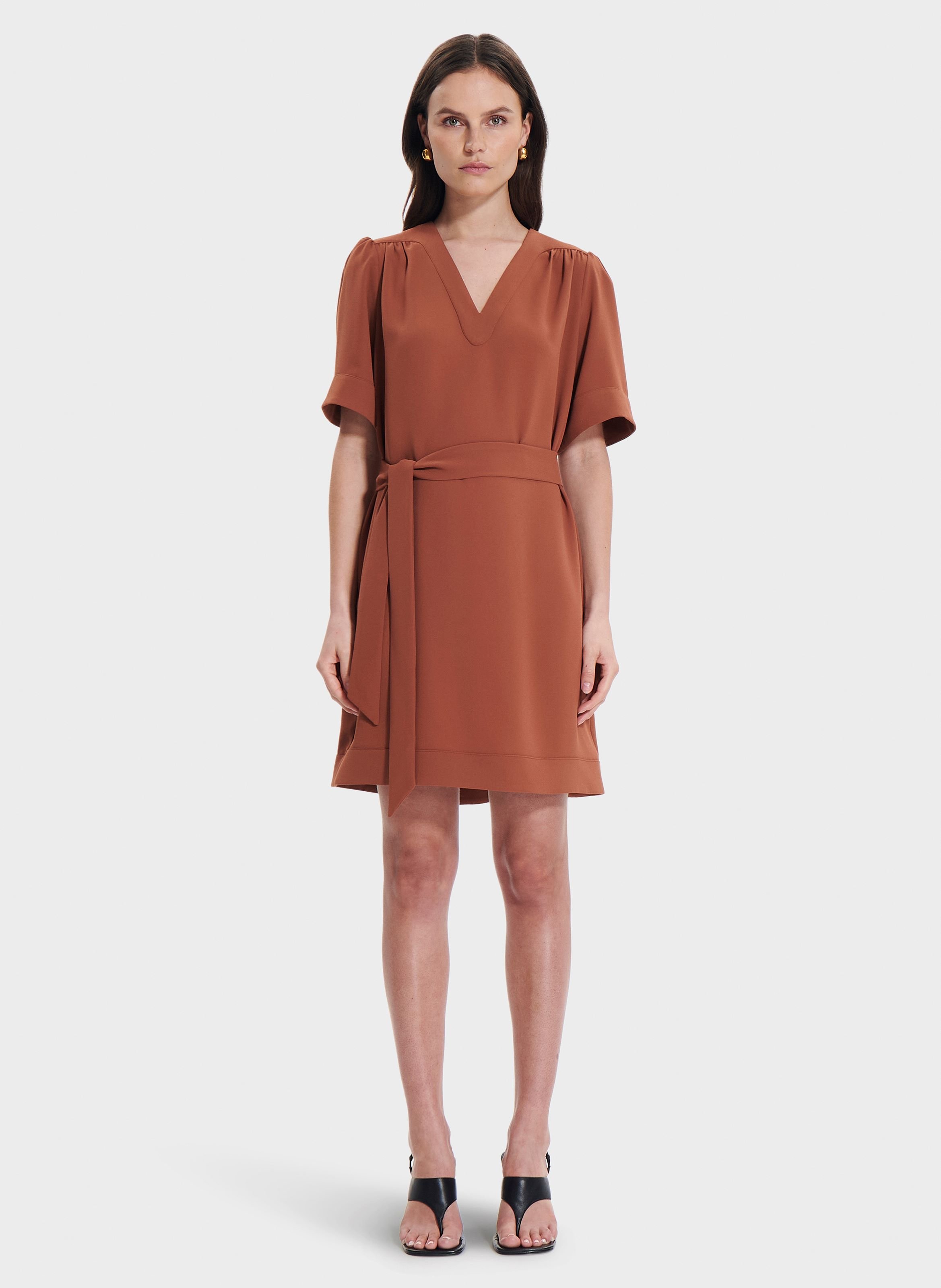 Robe  retie ZAPA Marron