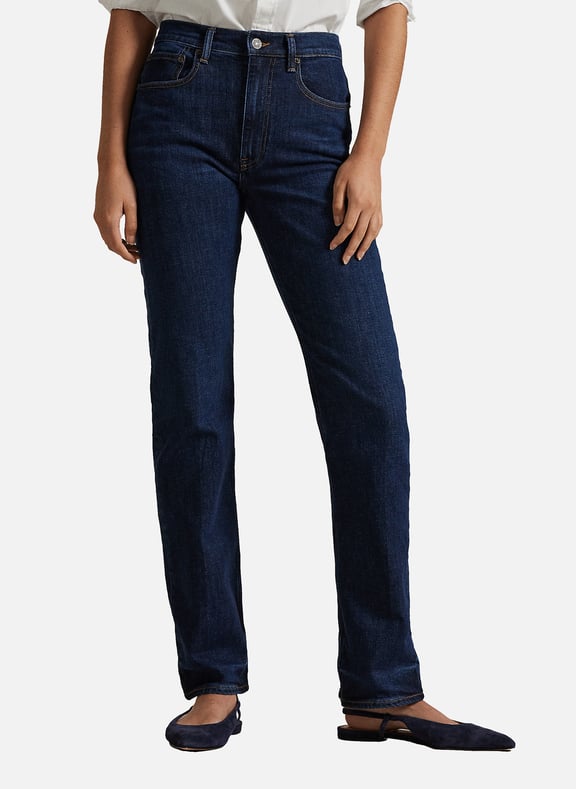 Jean droit taille haute Bleu by POLO RALPH LAUREN POLO RALPH LAUREN Jean droit taille haute Bleu