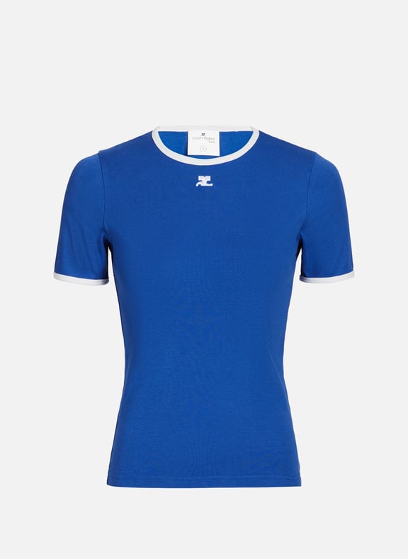 Signature T-shirt Blue by COURRÈGES COURRÈGES Signature T-shirt Blue