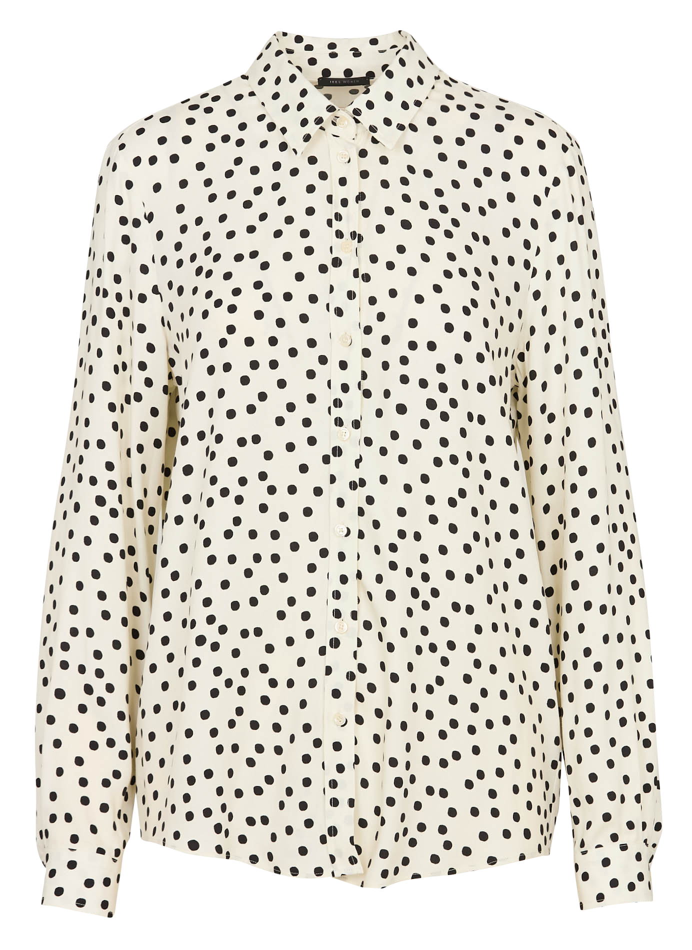 Chemise droite col classique à pois IKKS Blanc