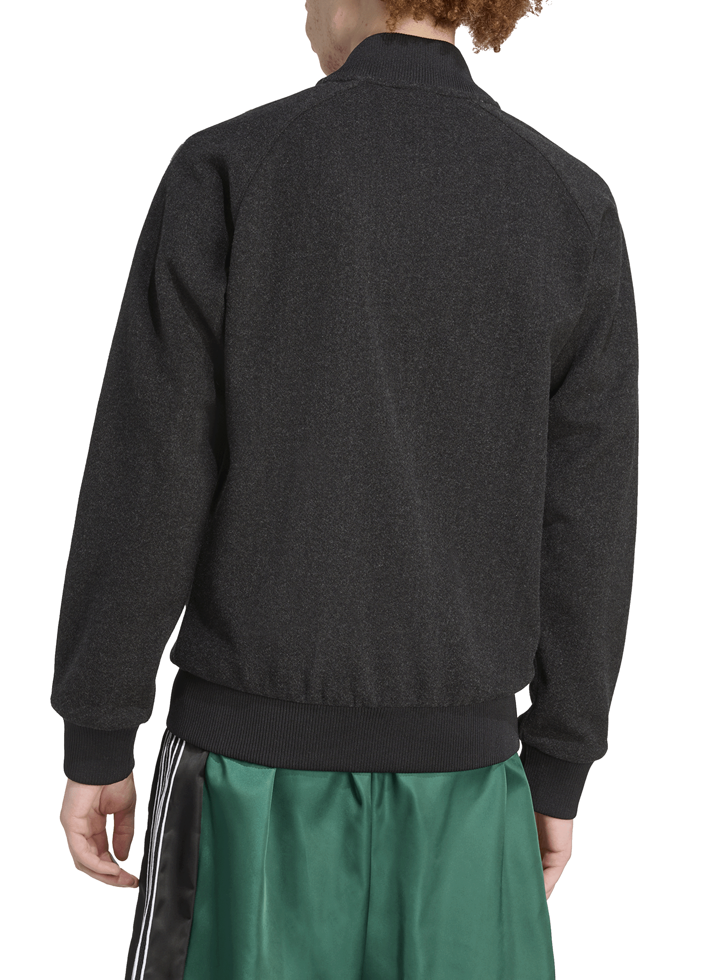 Textured track jacket ADIDAS Black