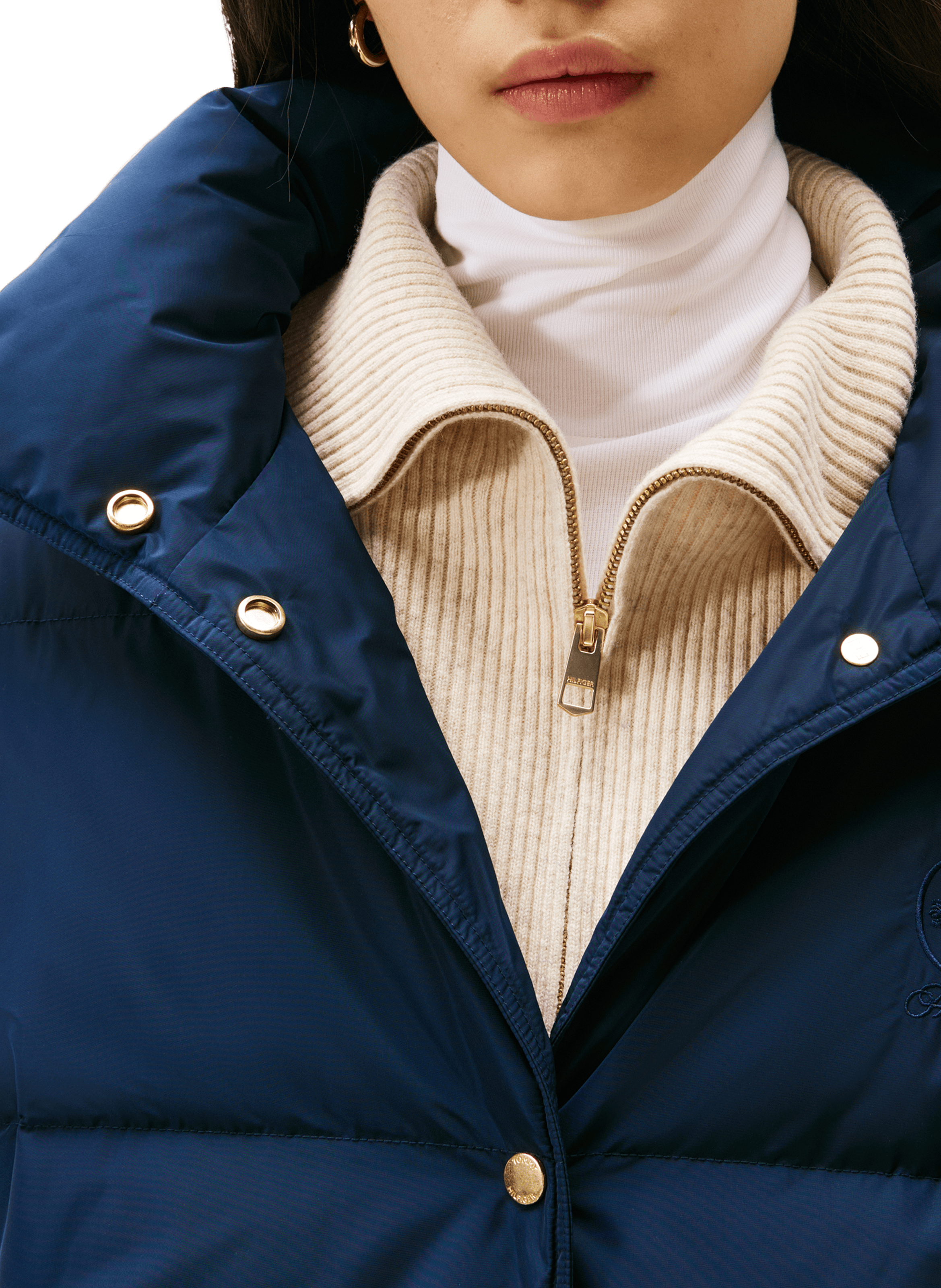 Manteau matelassé col montant TOMMY HILFIGER Bleu