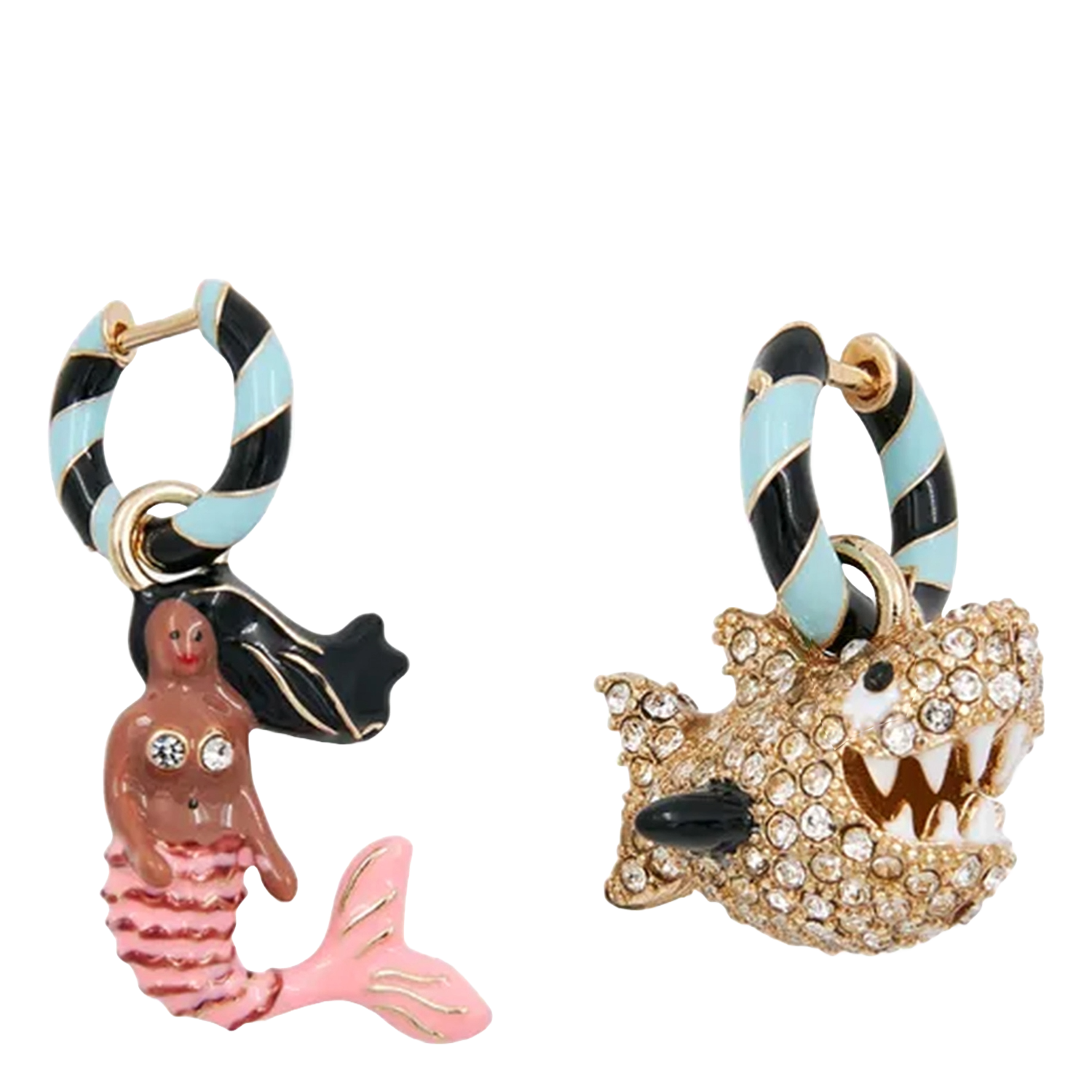 ESSENTIEL ANTWERP Boucles d'oreilles percées pendantes hermaid Bleu