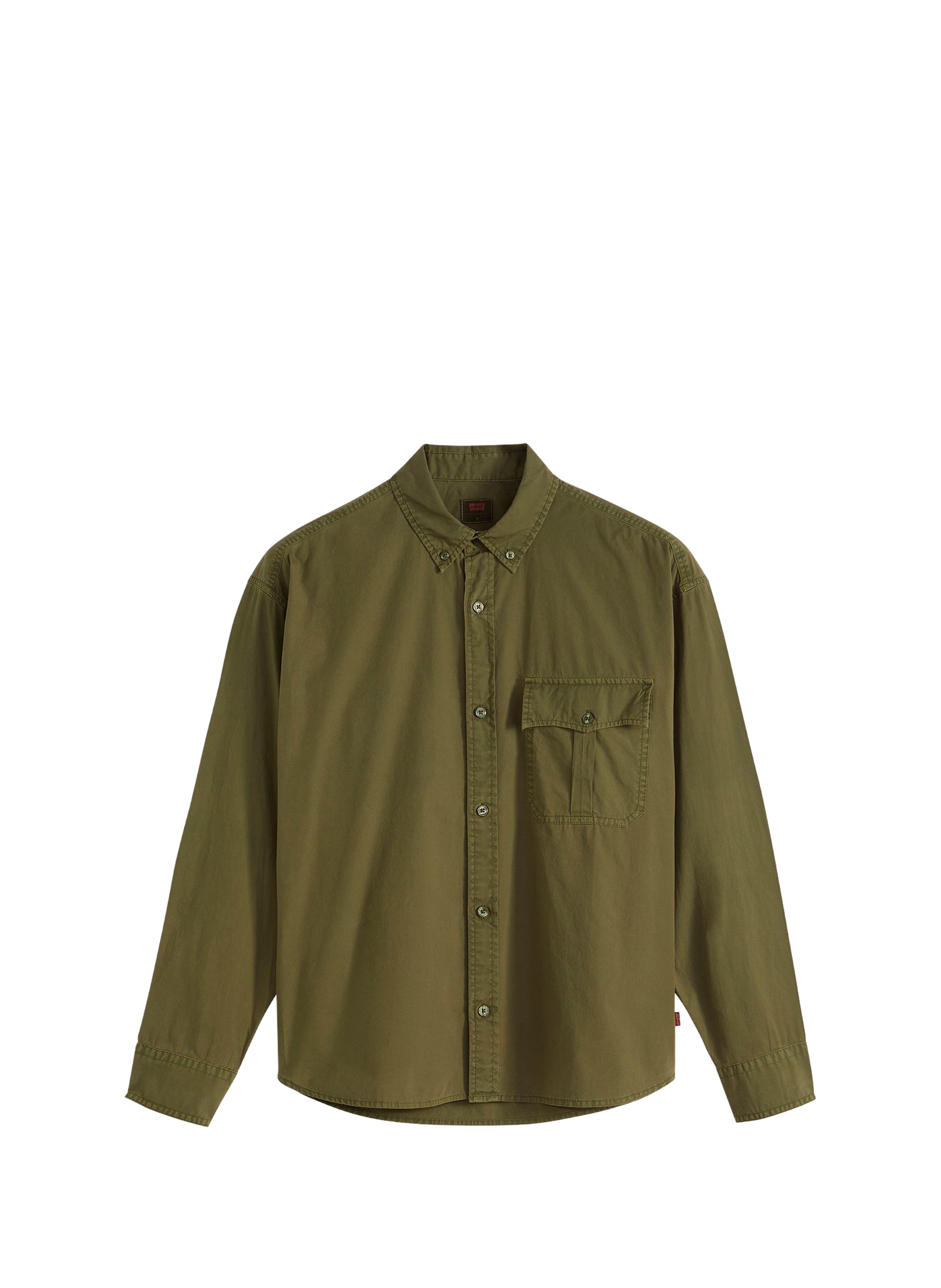 Chemise col américain en coton LEVI'S Vert
