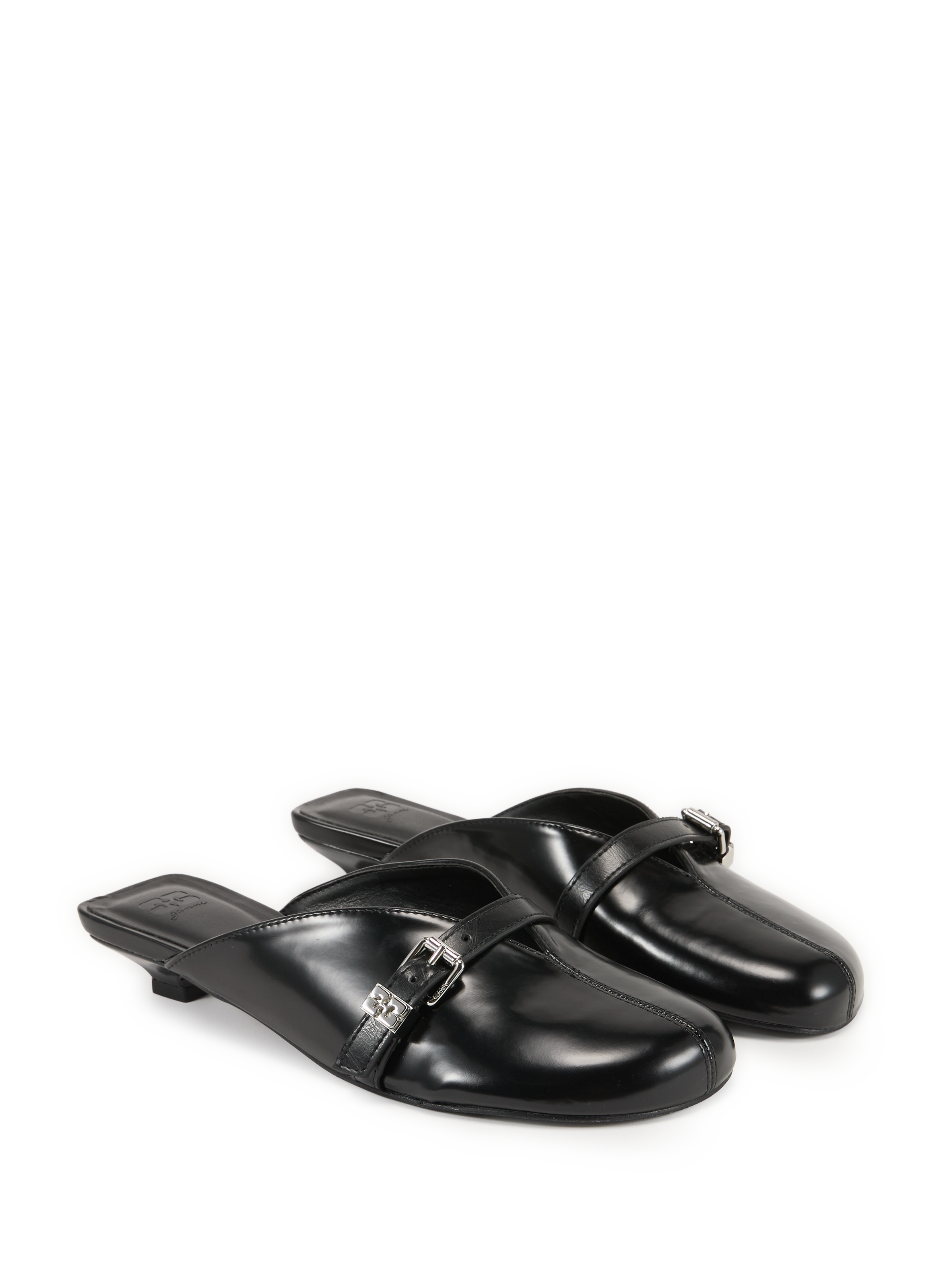 Mules avec lanière à boucle GANNI Noir