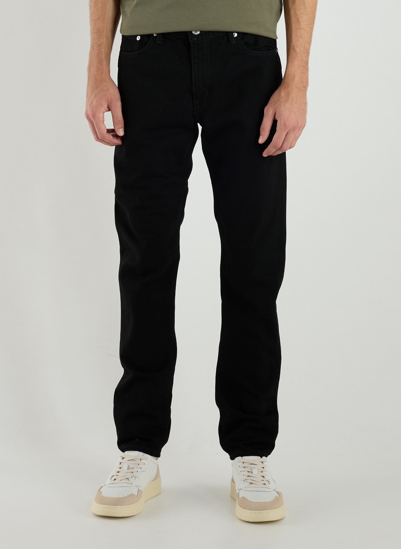 EDWIN Jean cinq poches en coton Noir