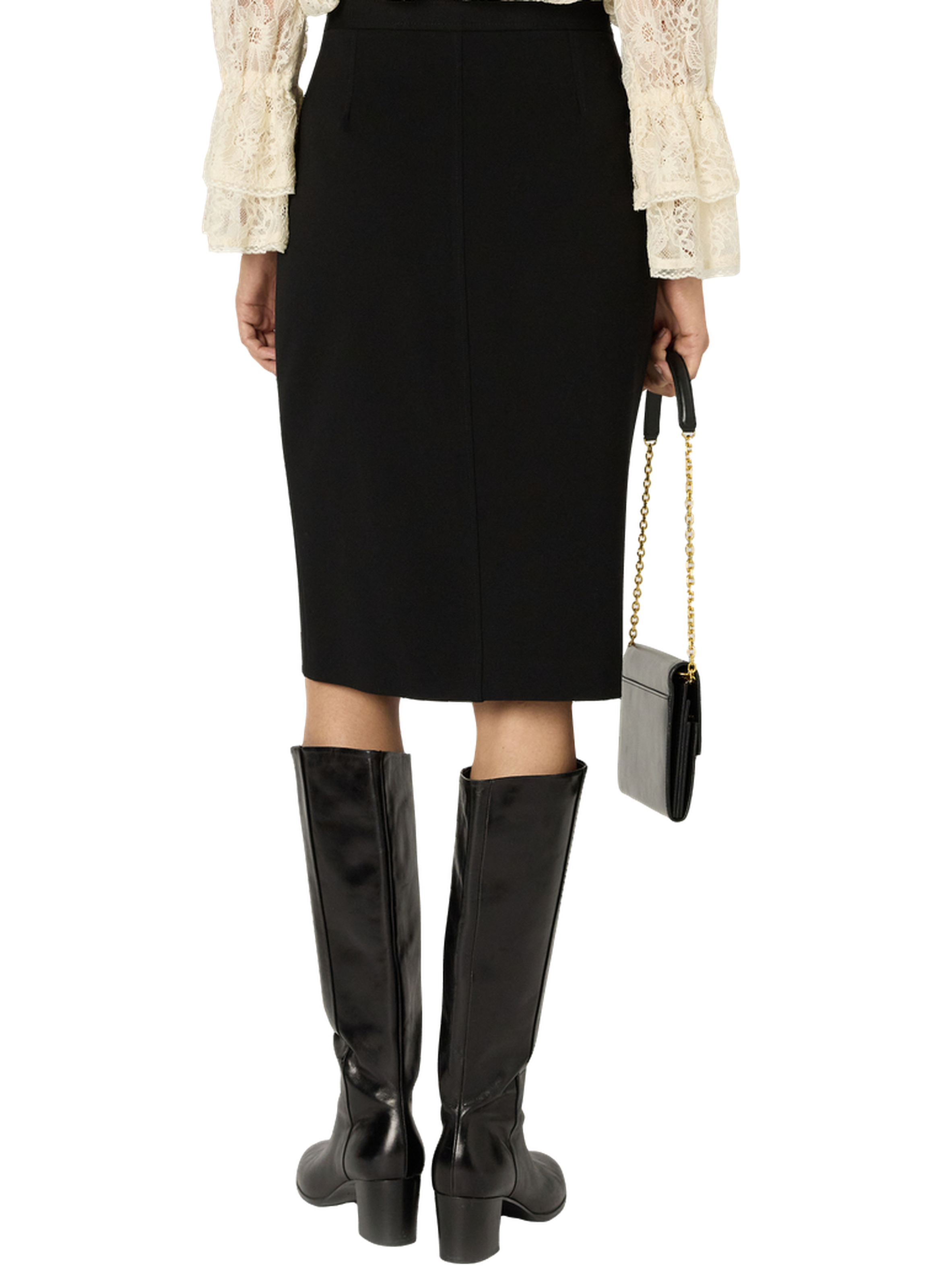 Jupe droite en jersey - beatrice GERARD DAREL Noir