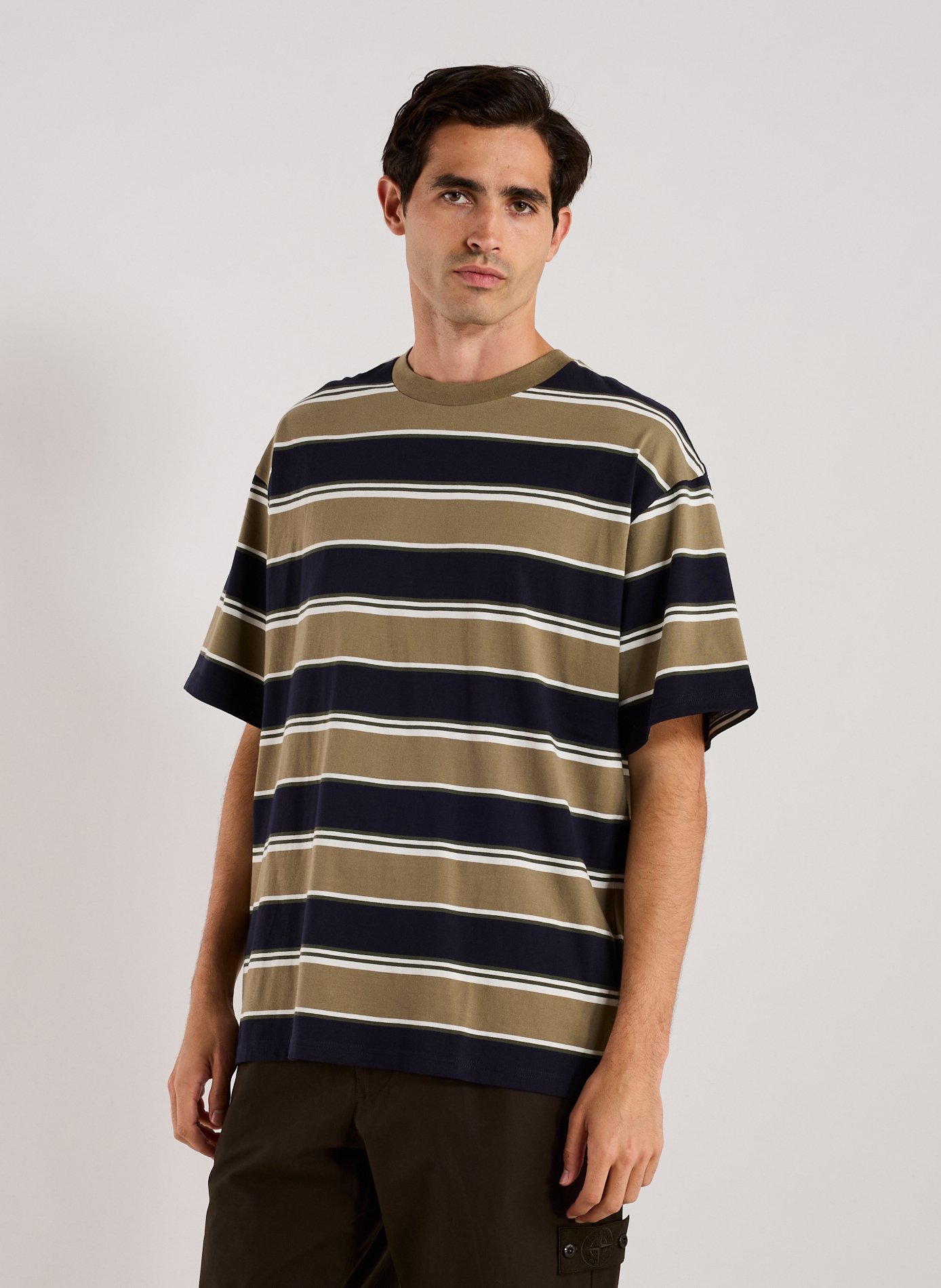 CARHARTT WIP T-shirt rayé en coton Vert