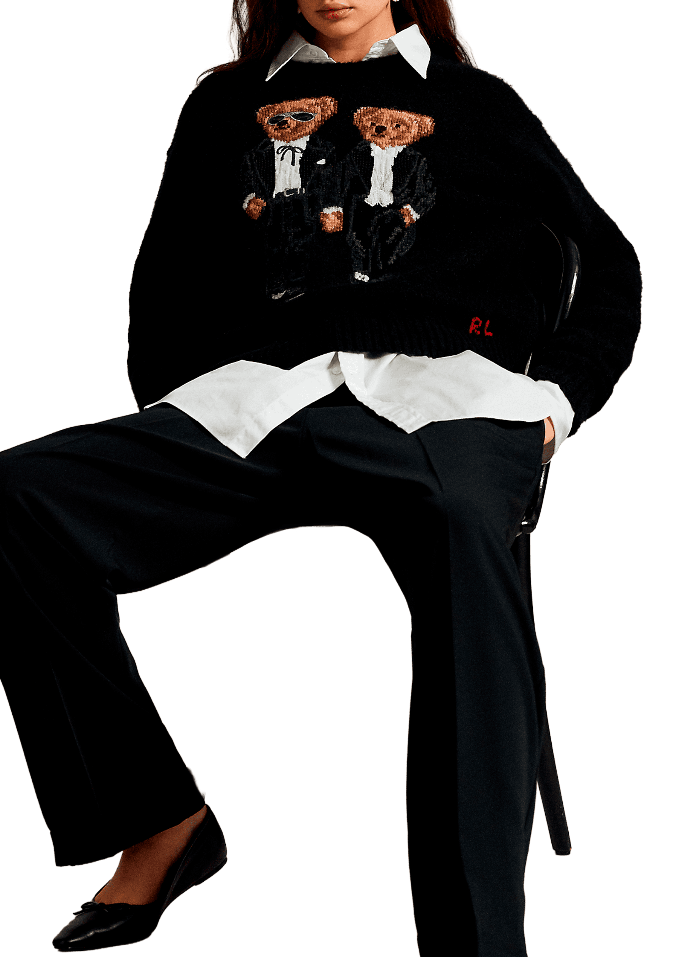 Pull en laine mélangée POLO RALPH LAUREN Noir