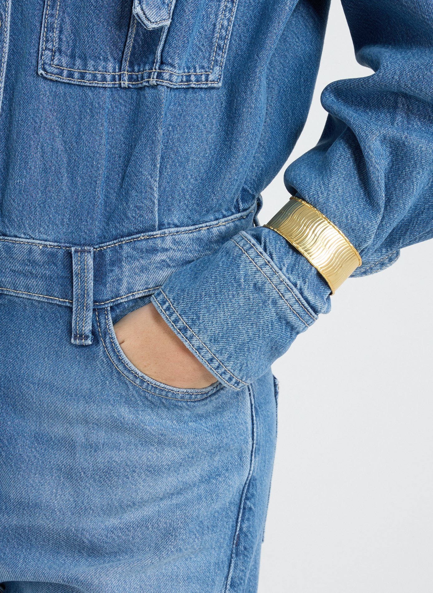 Manchette en laiton SYLVIA TOLEDANO Doré