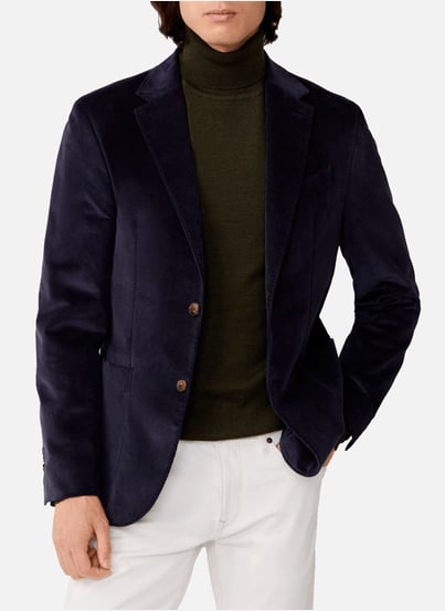 Blazer col tailleur en coton mélangé FACONNABLE Blazer col tailleur en coton mélangé FACONNABLE