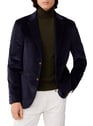 Blazer col tailleur en coton mélangé | Bleu by FACONNABLE FACONNABLE Blazer col tailleur en coton mélangé | Bleu