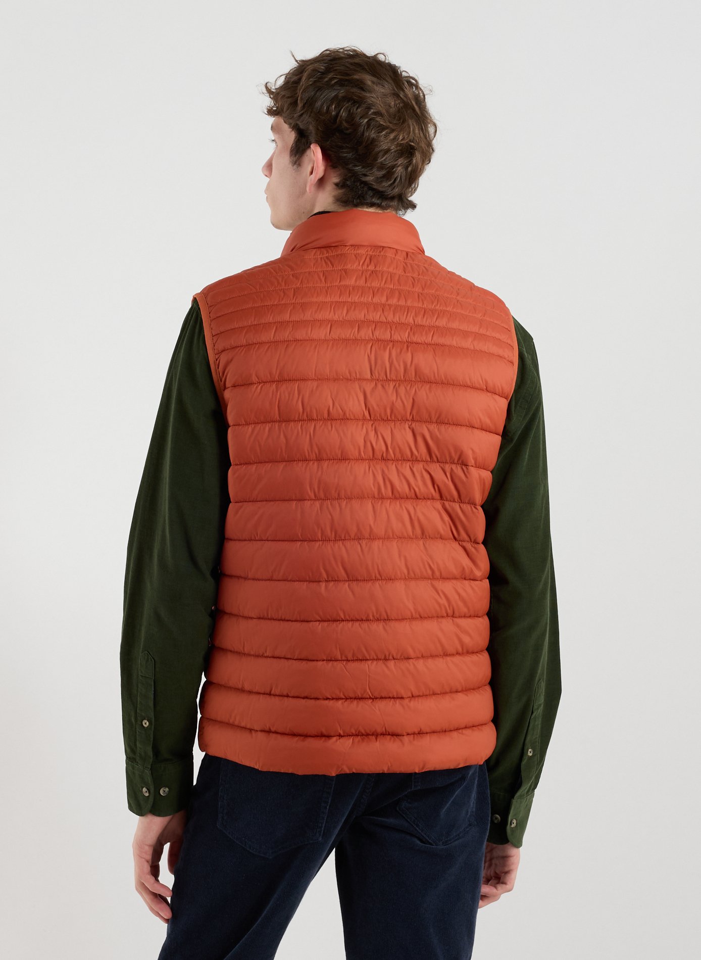 Quilted sleeveless lightweight puffer jacket HACKETT Beige