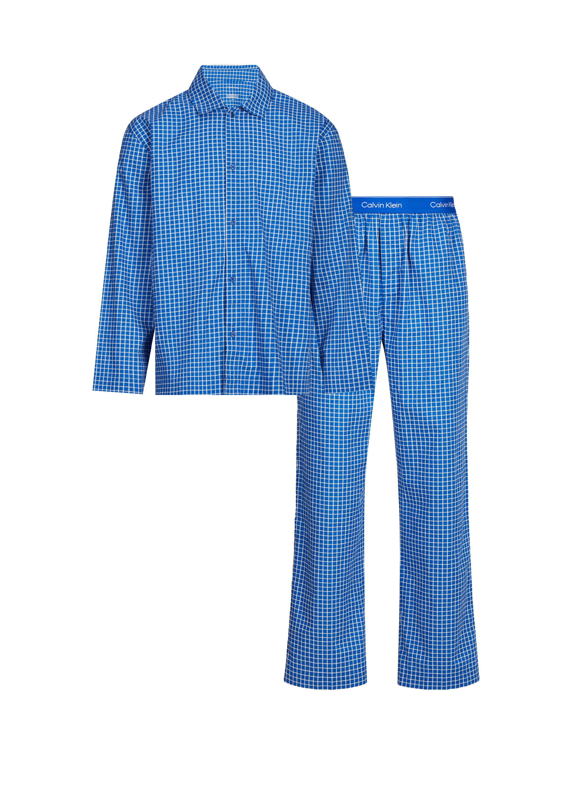 CALVIN KLEIN Ensemble pyjama long en coton Bleu