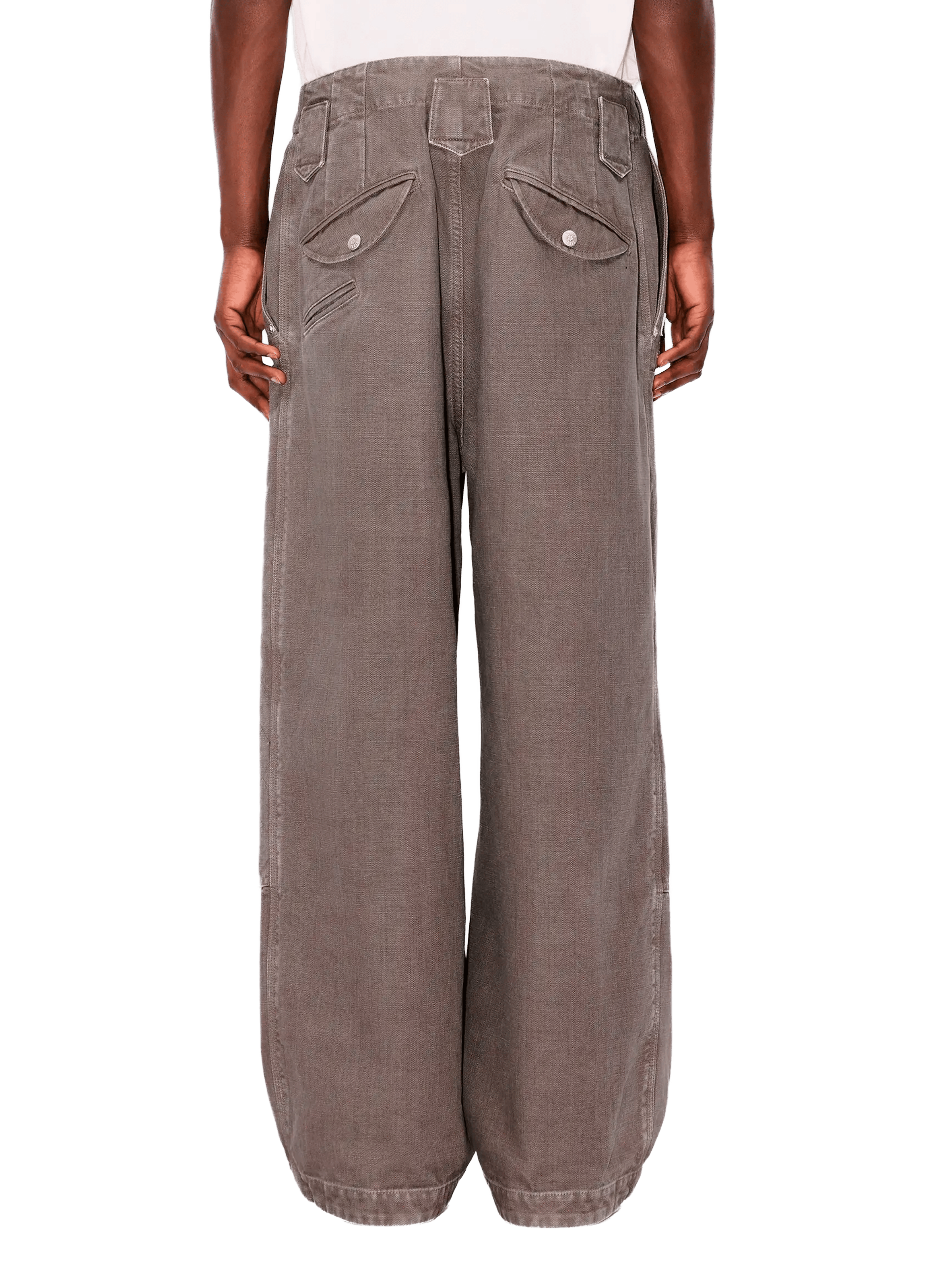 Wide-leg trousers with panels KENZO Brown