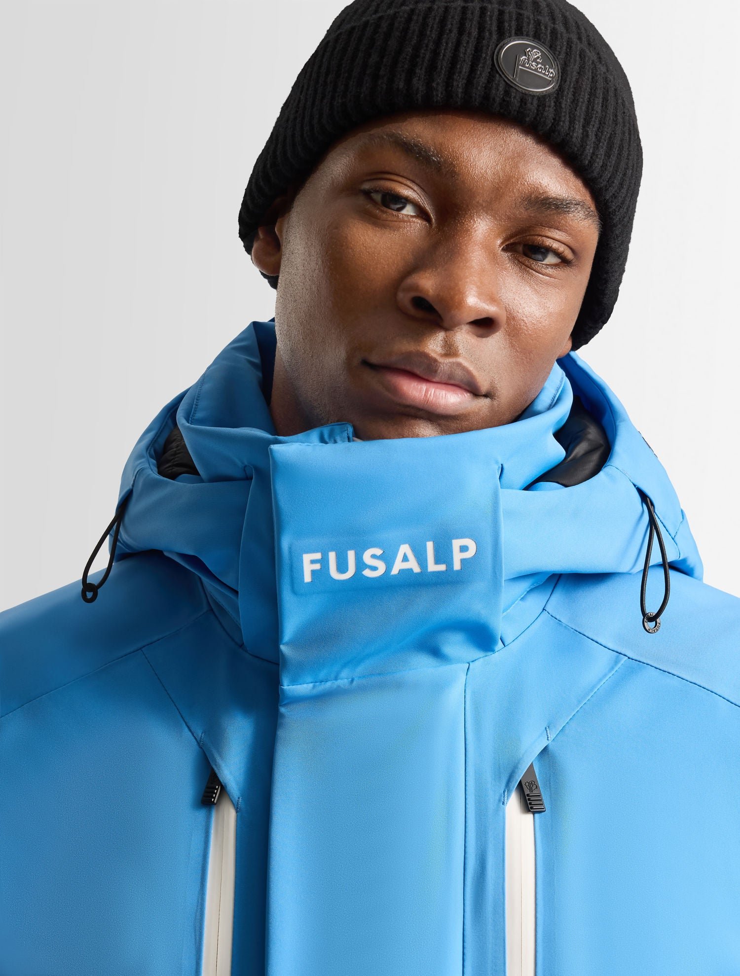 Veste de ski john col capuche coupe regular FUSALP Bleu