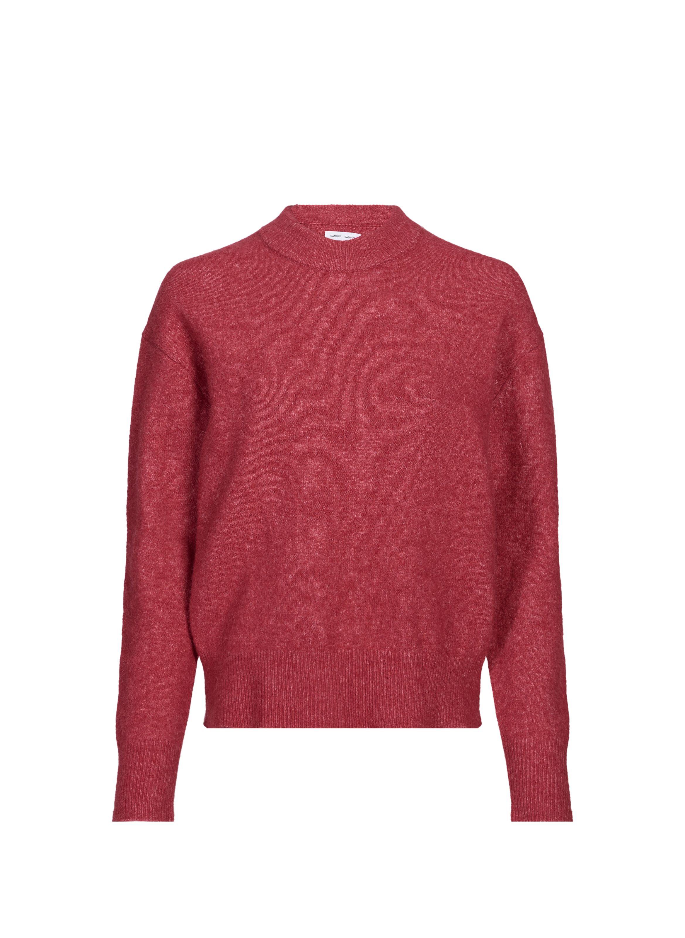 SAMSOE SAMSOE Pull duveteux en laine mélangée Rose