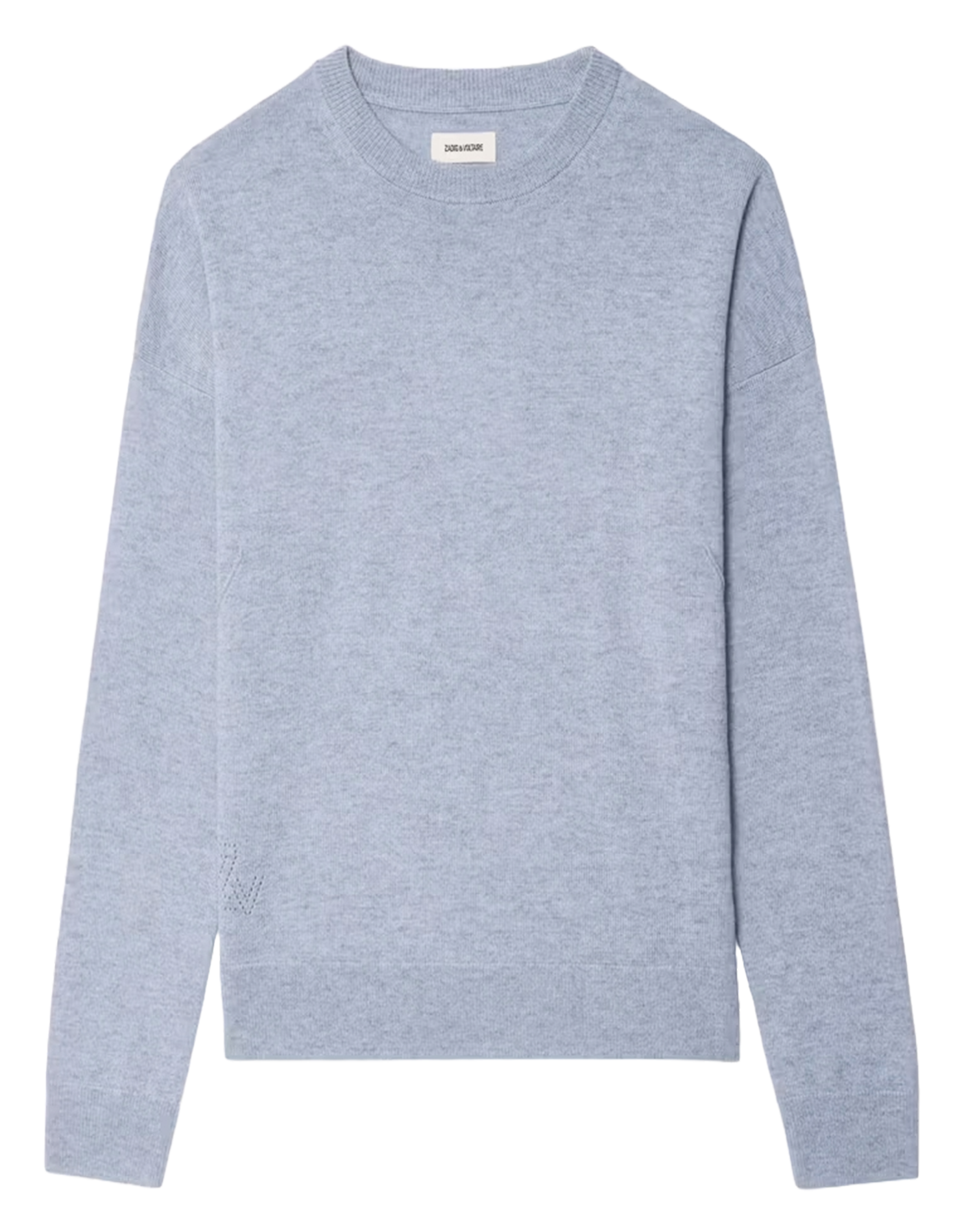 Pull col rond avec patch en cachemire cici ZADIG&VOLTAIRE Bleu