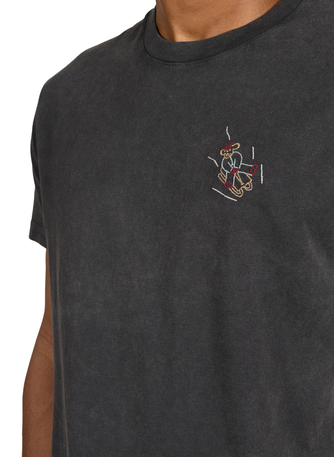 T-shirt Popincourt Chien de traineau en coton  MAISON LABICHE Noir