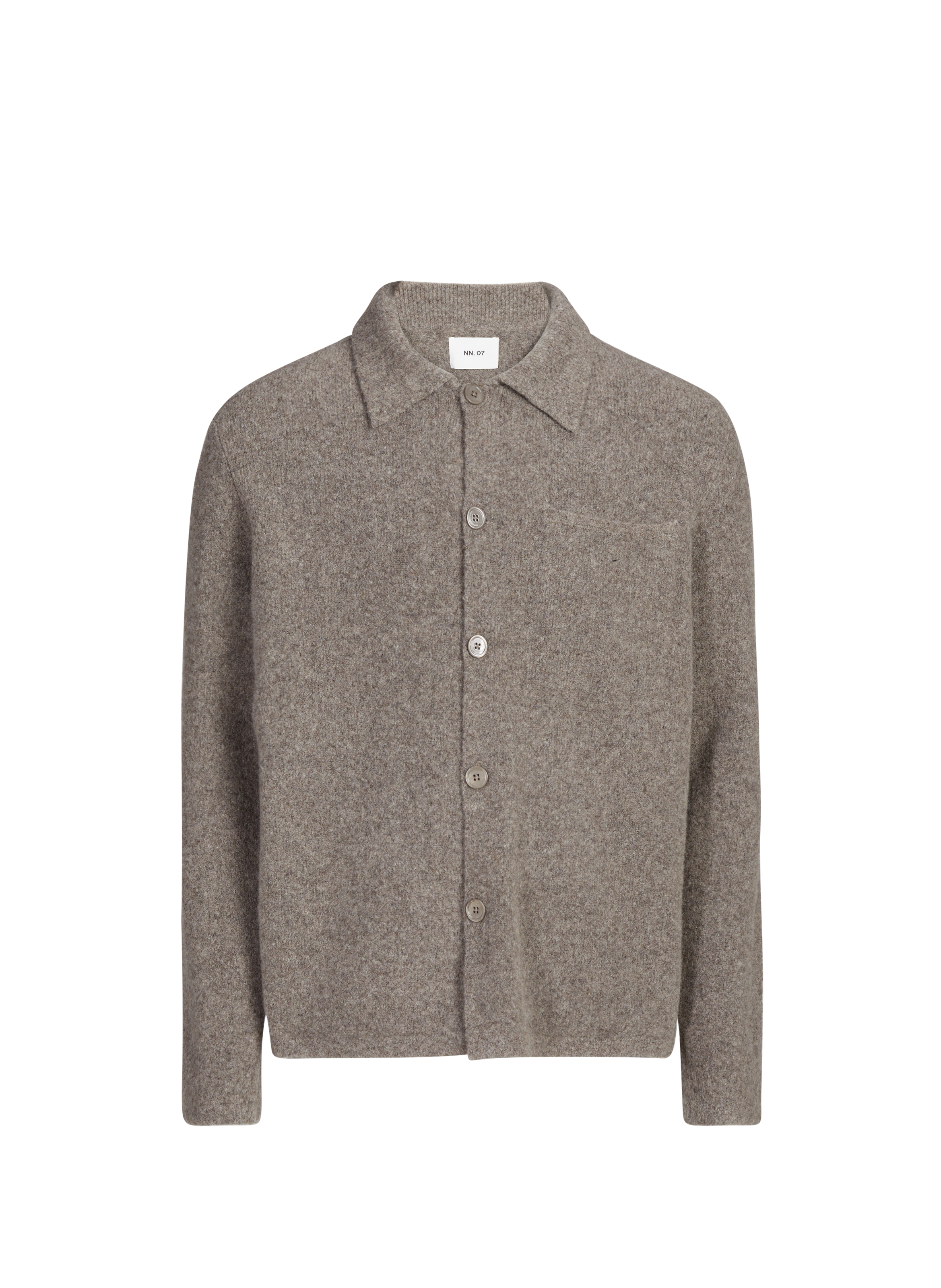 Classic collar wool blend cardigan NN.07 Brown