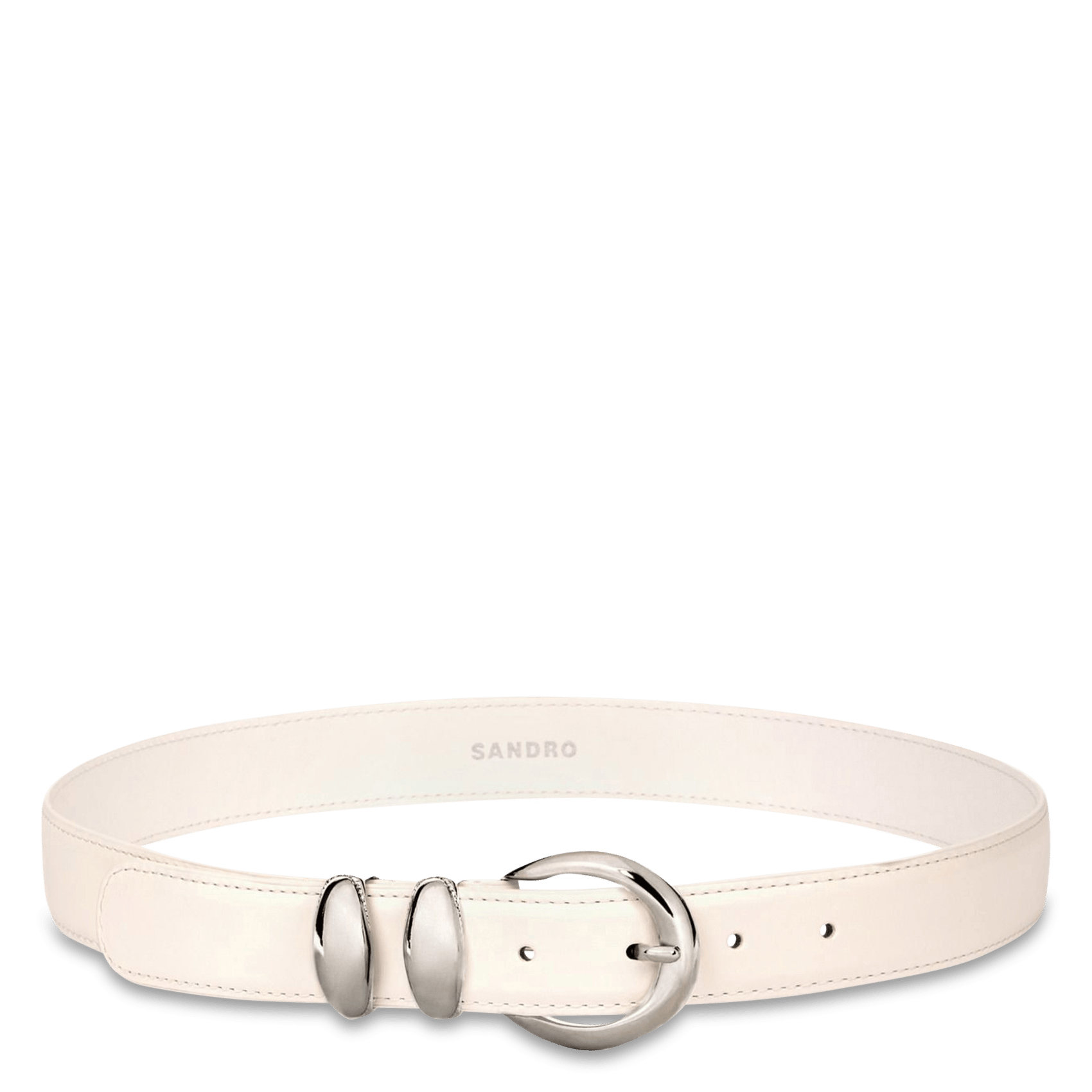 Ceinture en cuir SANDRO Blanc