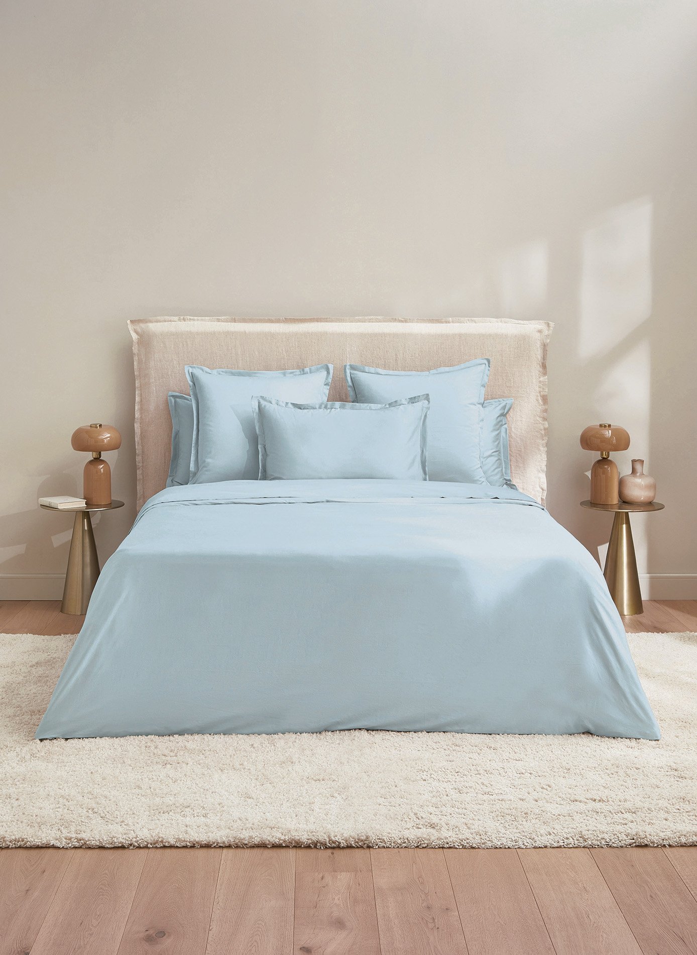 Drap housse eclat fjord ANNE DE SOLENE Bleu