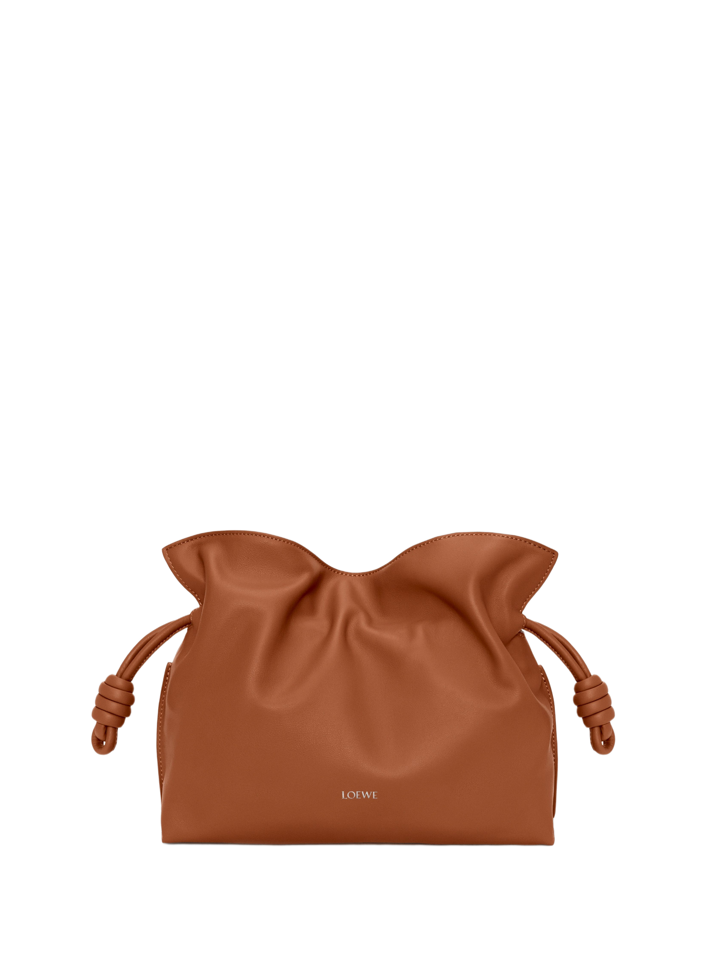 Flamenco clutch moyen en cuir de veau nappa LOEWE Beige