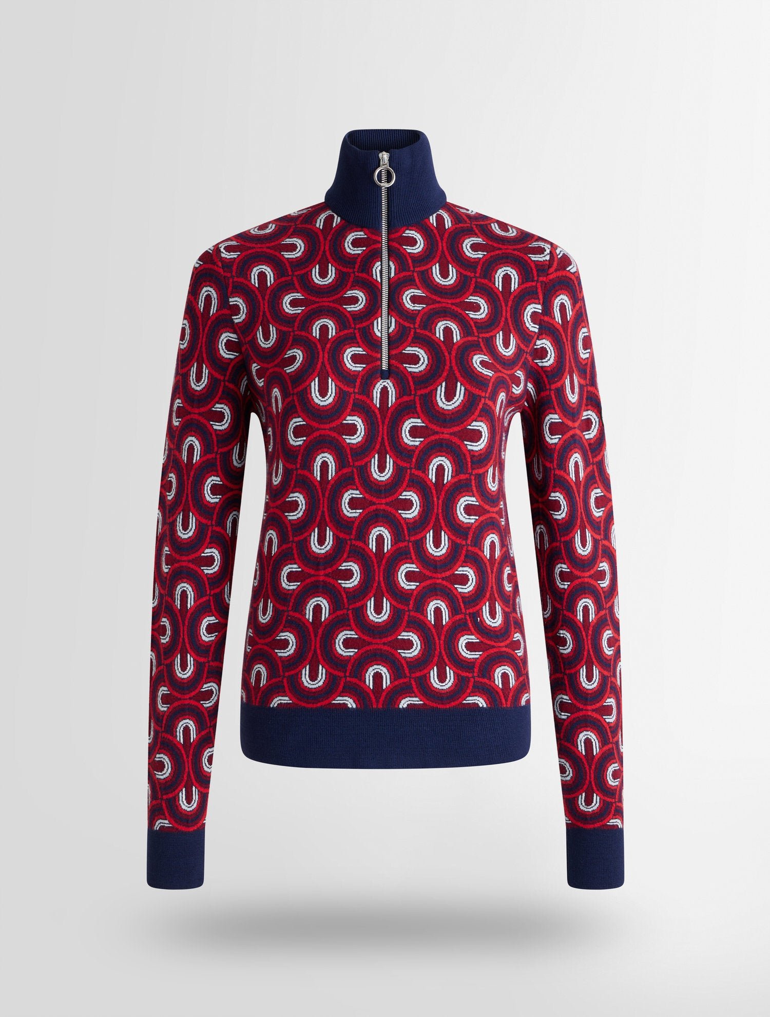 Pull pilule knit col montant coupe regular FUSALP Rouge