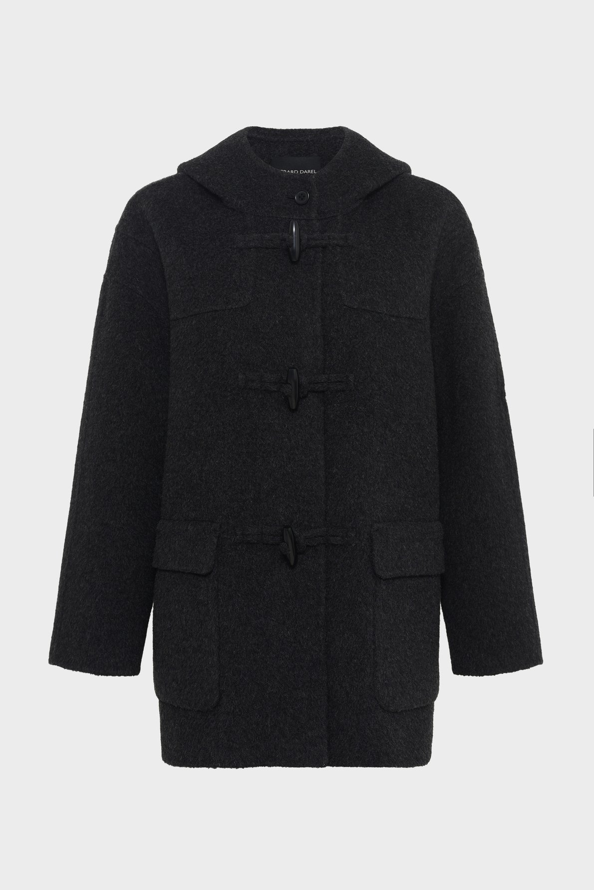 Manteau court à capuche en laine - malina GERARD DAREL Gris