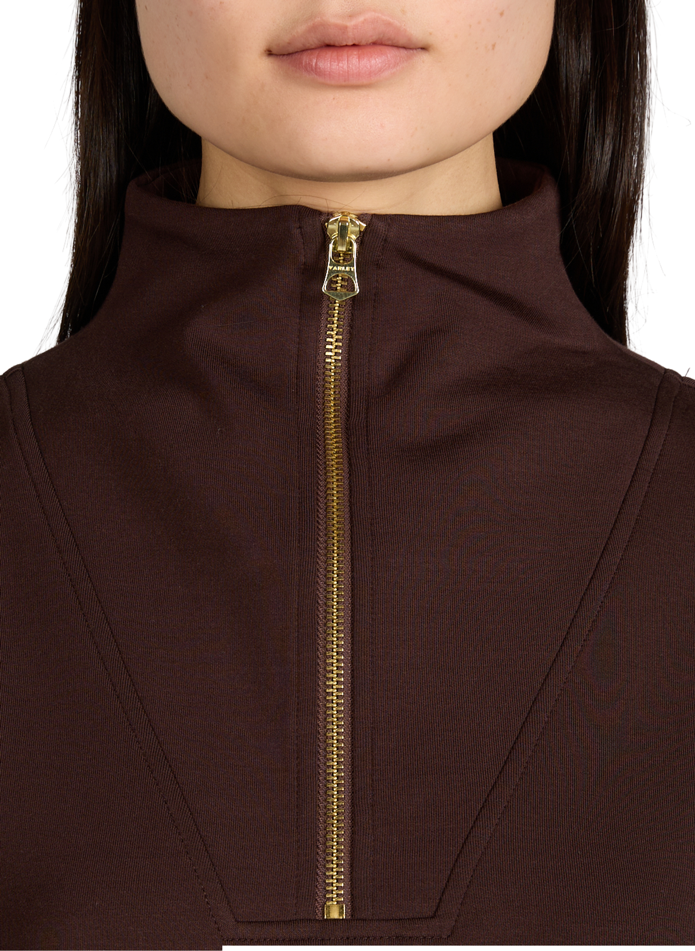 Zip-neck sweatshirt VARLEY Brown