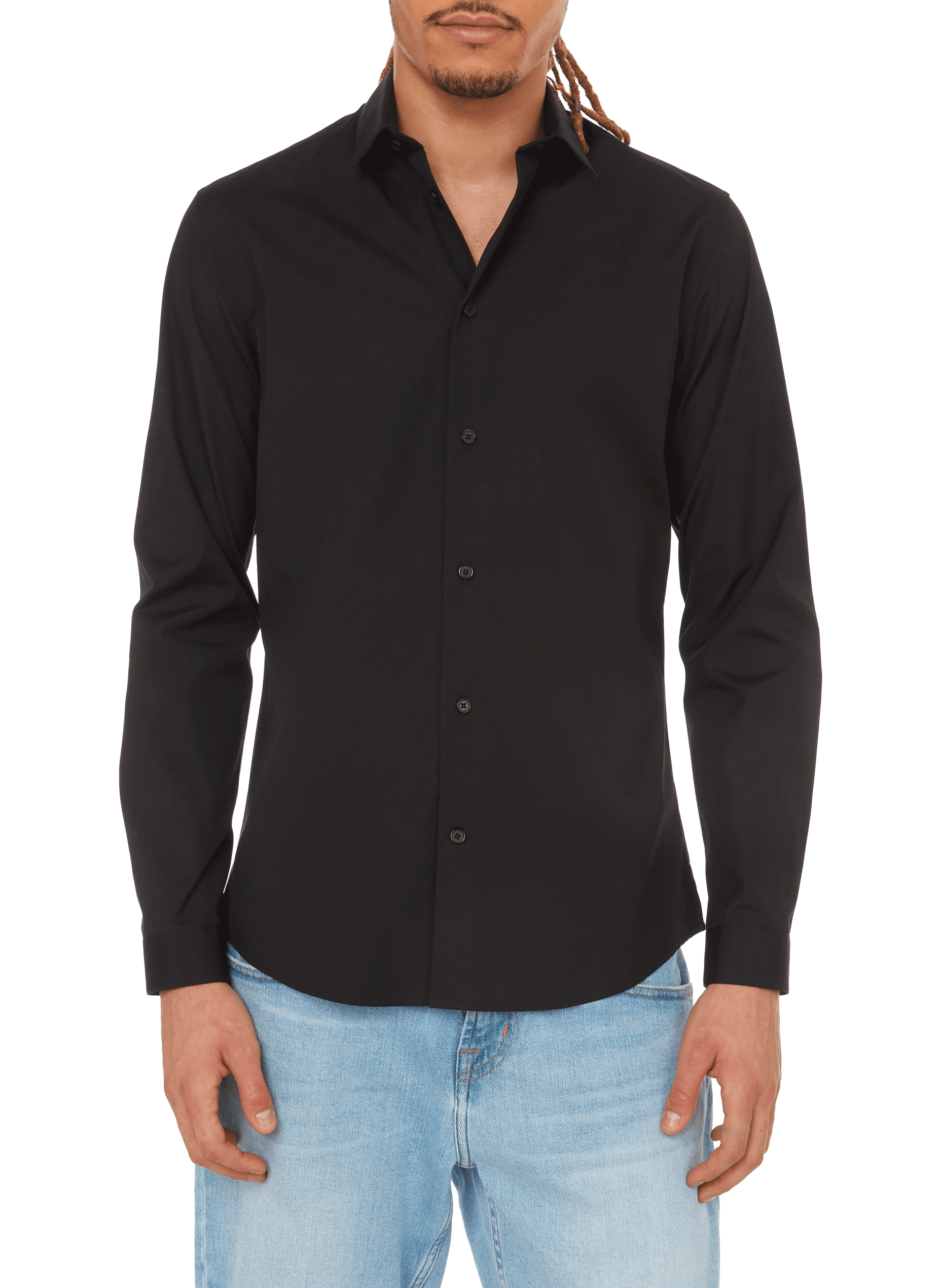 Cotton poplin shirt AU PRINTEMPS PARIS Black