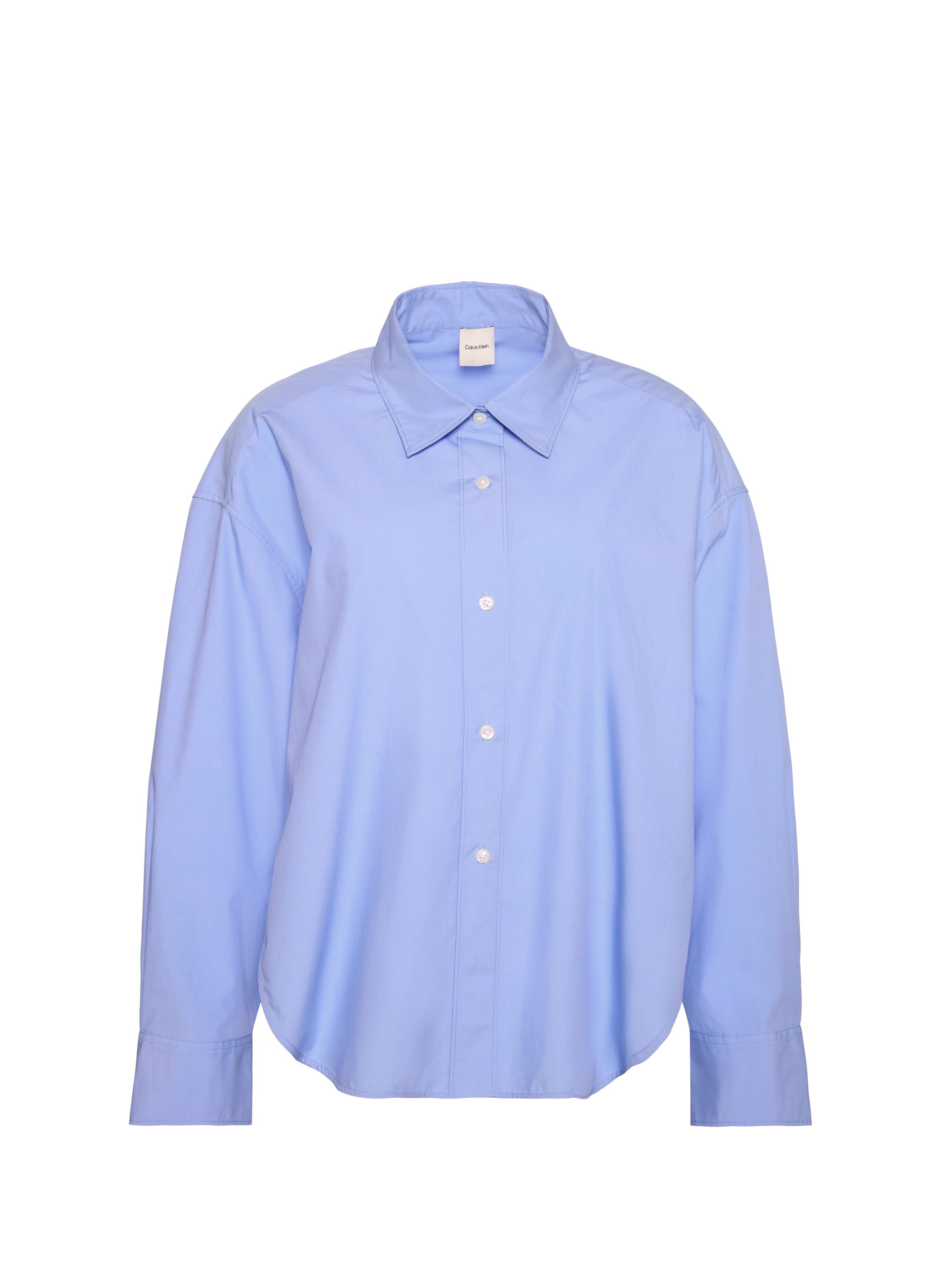 Chemise à coupe crop en coton CALVIN KLEIN Bleu