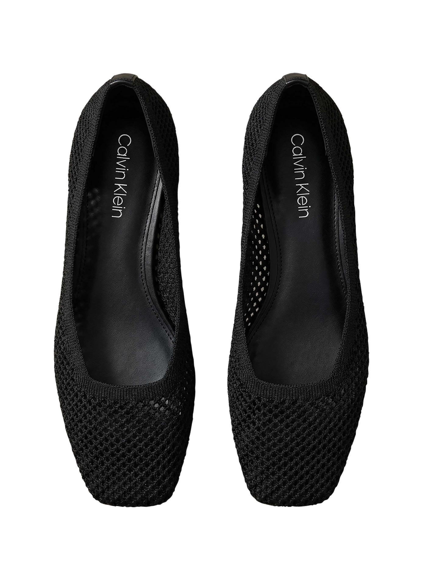 Mesh-Ballerinas mit eckiger Spitze CALVIN KLEIN Schwarz