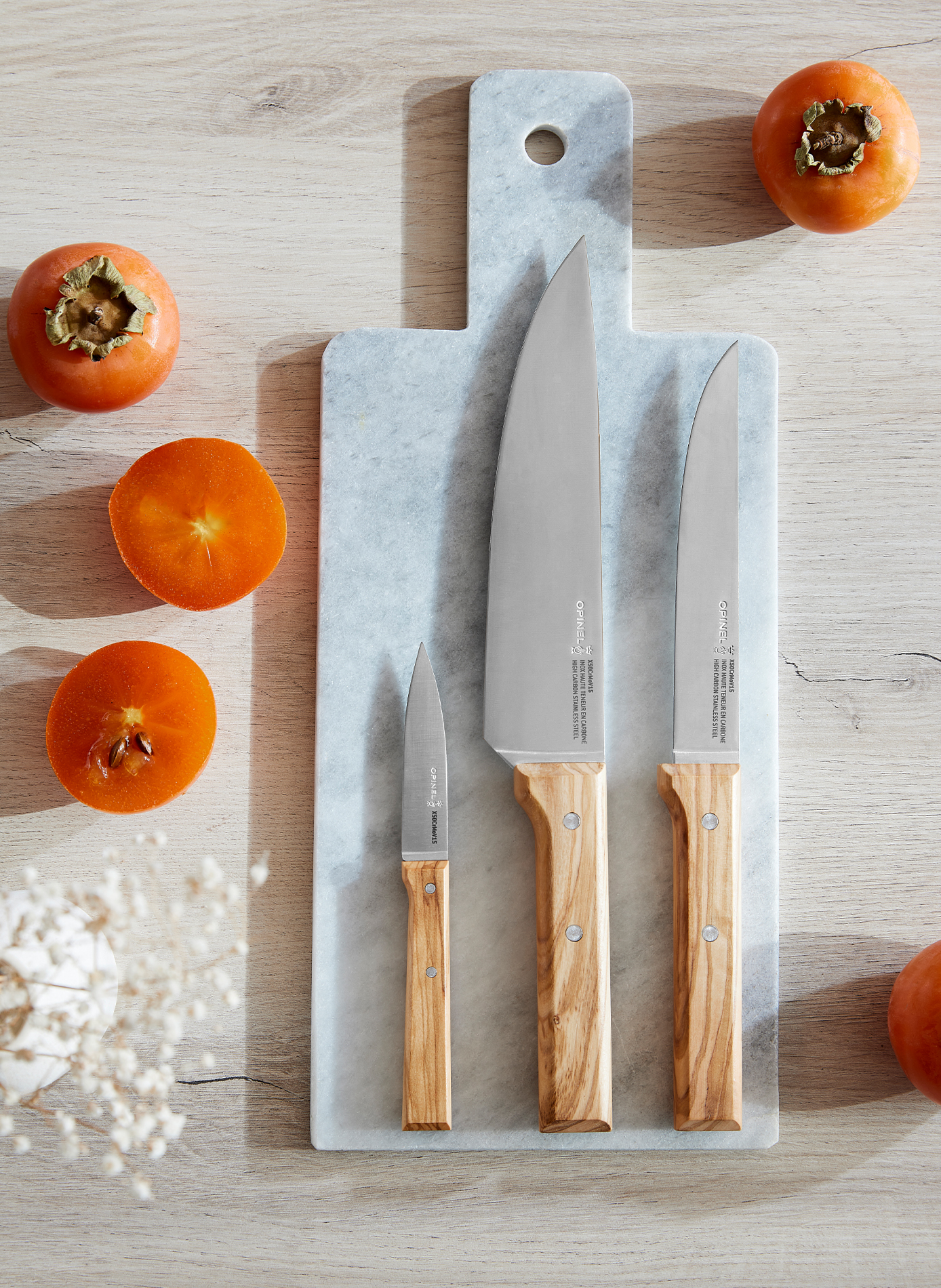 Coffret de 3 couteaux Trio OPINEL Marron