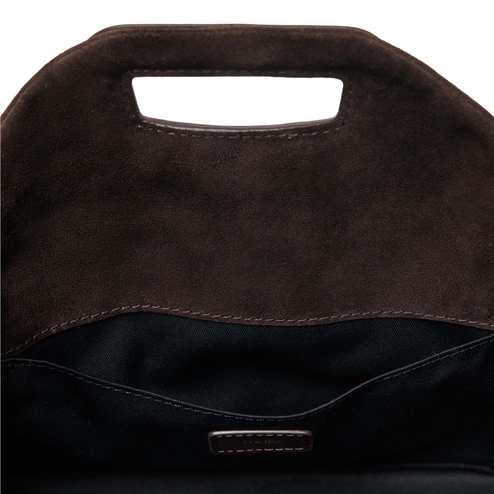 Sac bandoulière en cuir MAJE Marron