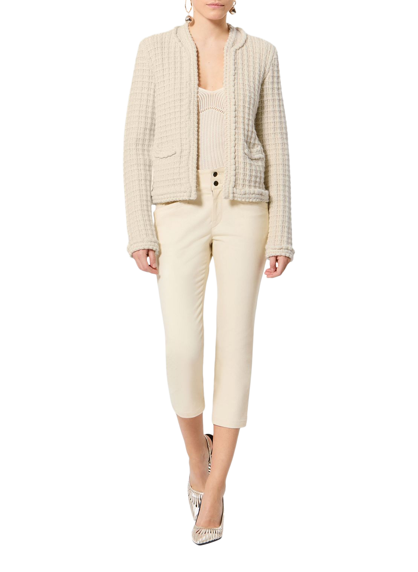 Strickjacke aus Schurwolle und Alpaka ISABEL MARANT Weiss