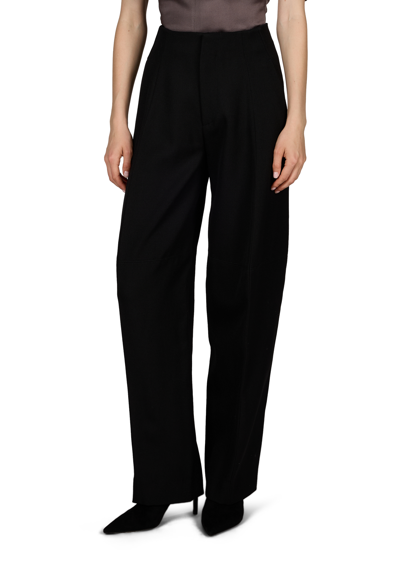 Weite Wollhose VICTORIA BECKHAM Schwarz