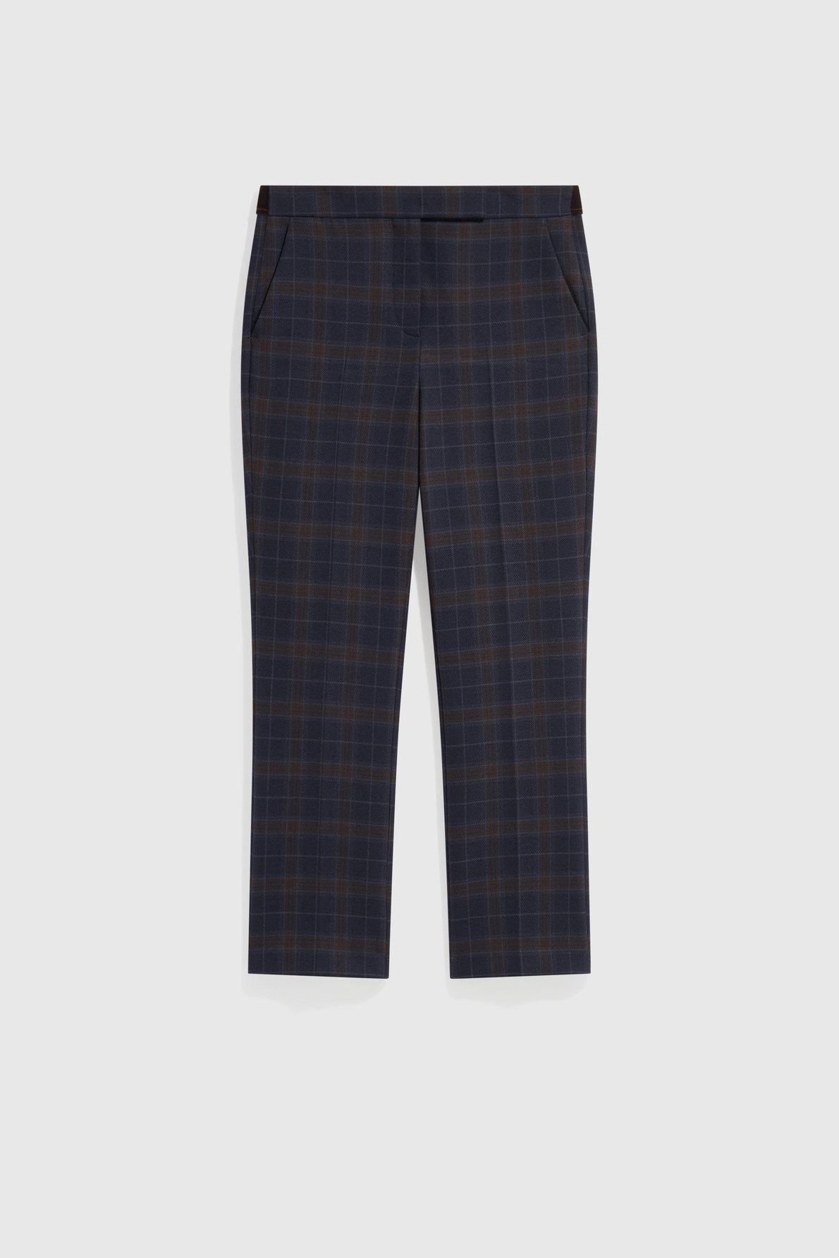 Pantalon droit élastiqué à carreaux - misa GERARD DAREL Bleu