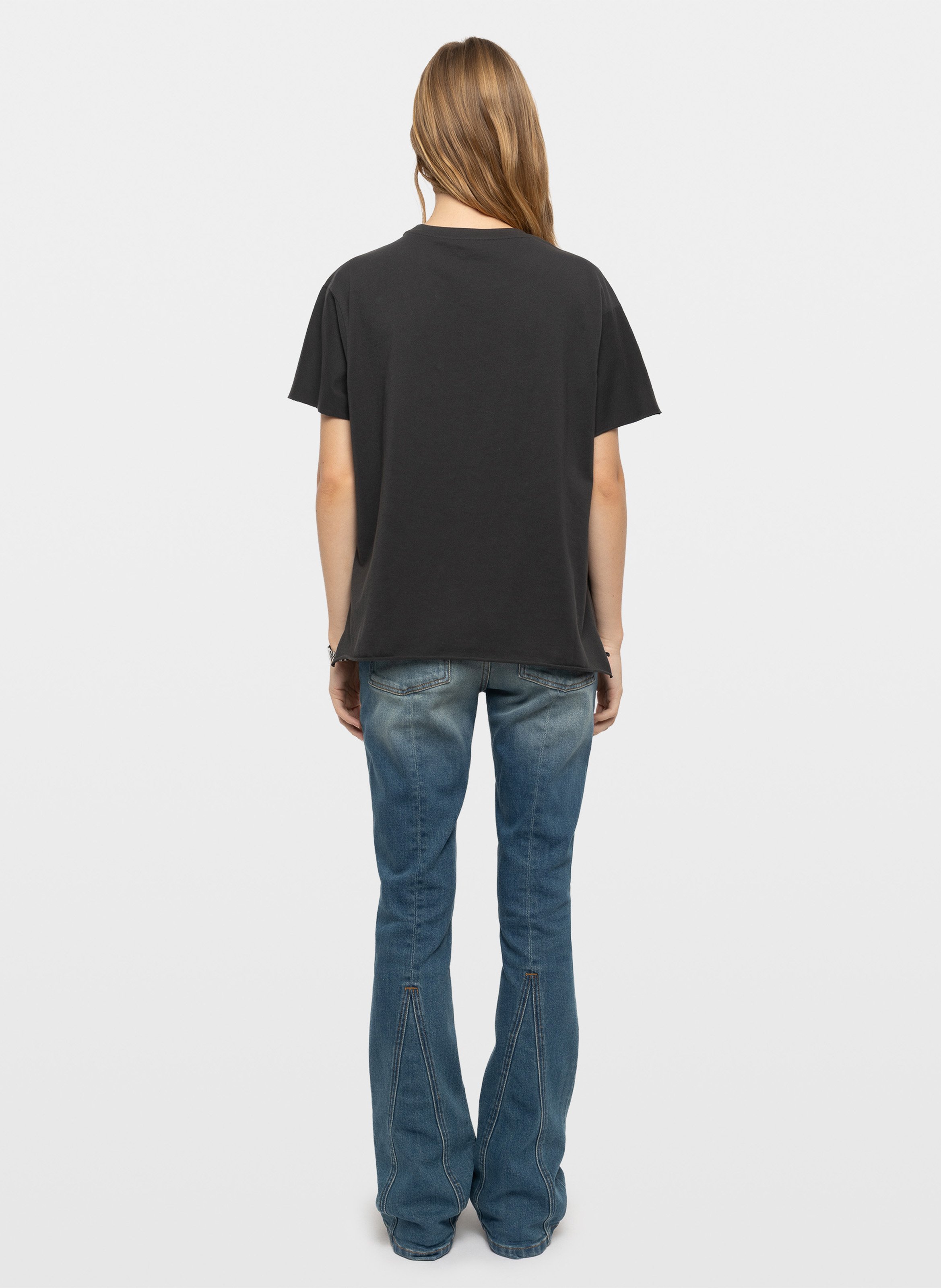 Bedrukt katoenen T-shirt met ronde hals ZADIG&VOLTAIRE Grijs