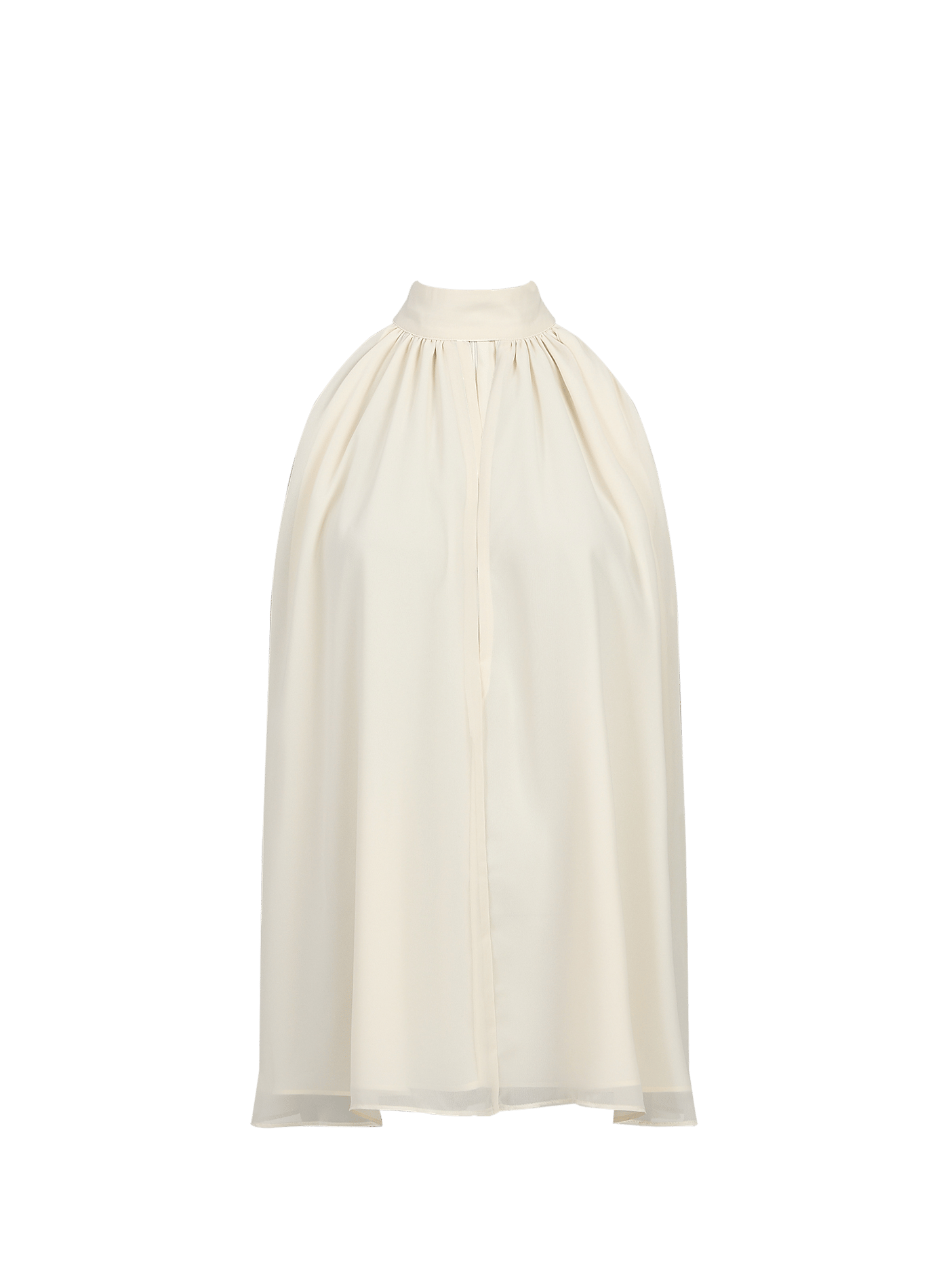 Flared top with bow ROTATE Beige