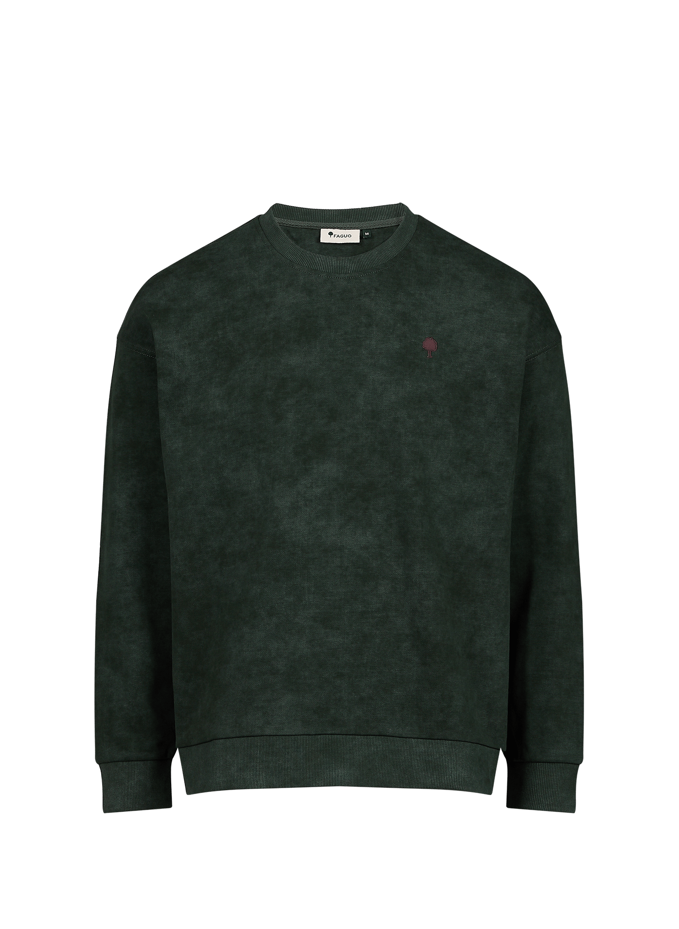 Sweatshirt droit en coton mélangé FAGUO Vert