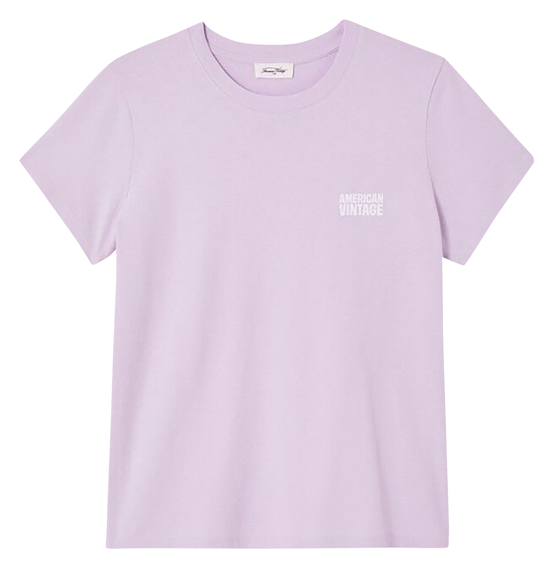 Tee-shirt droit col rond en coton ykobow  Lilas