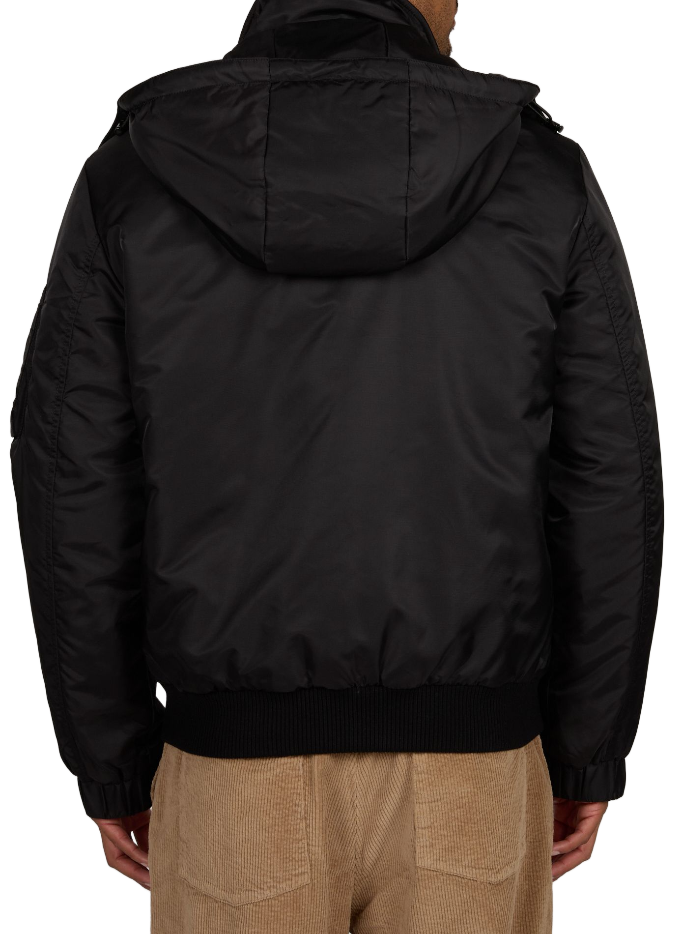 Hooded jacket with high collar BOMBERS ORIGINAL Black