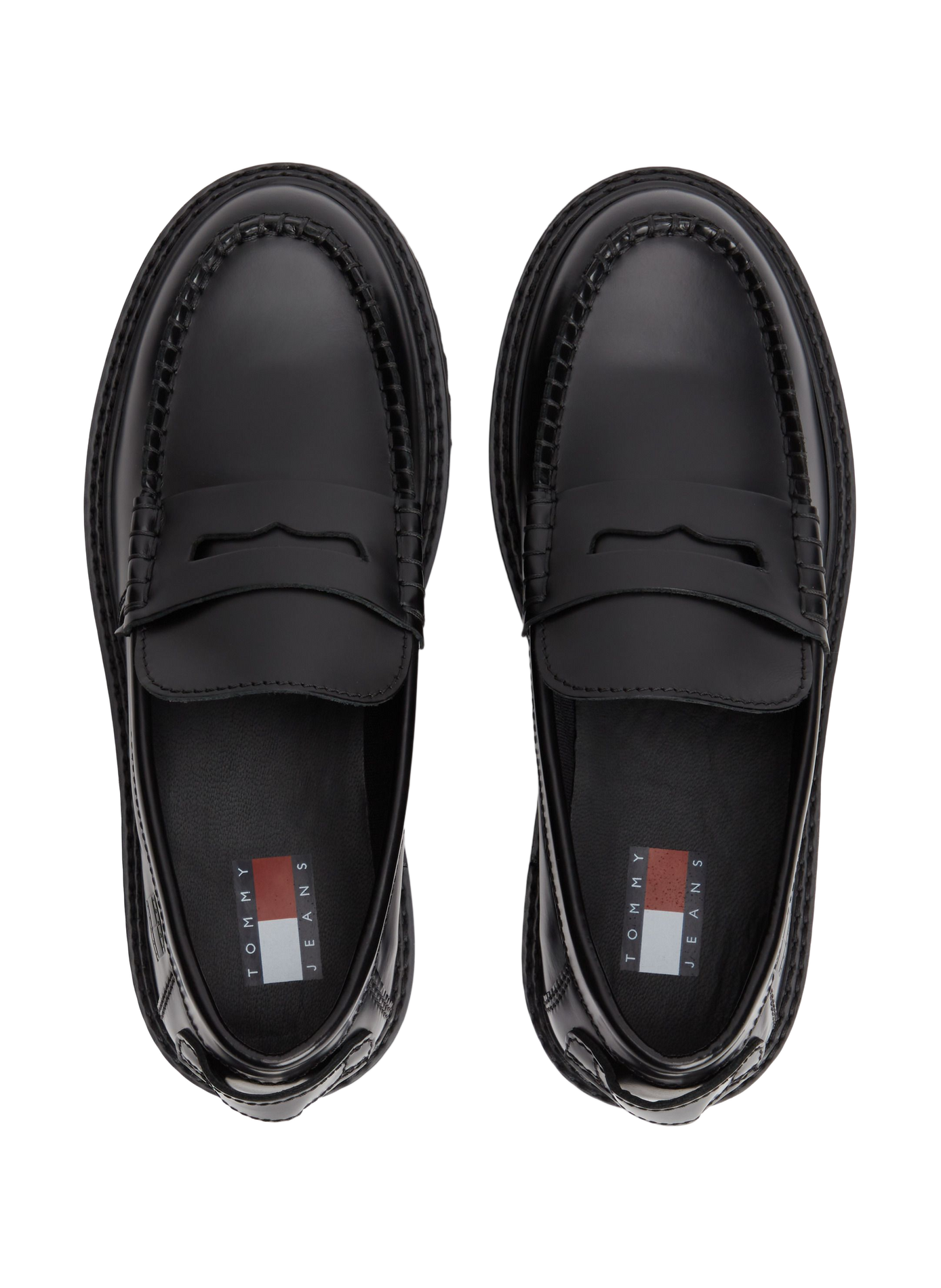 Plain leather moccasins TOMMY HILFIGER Black