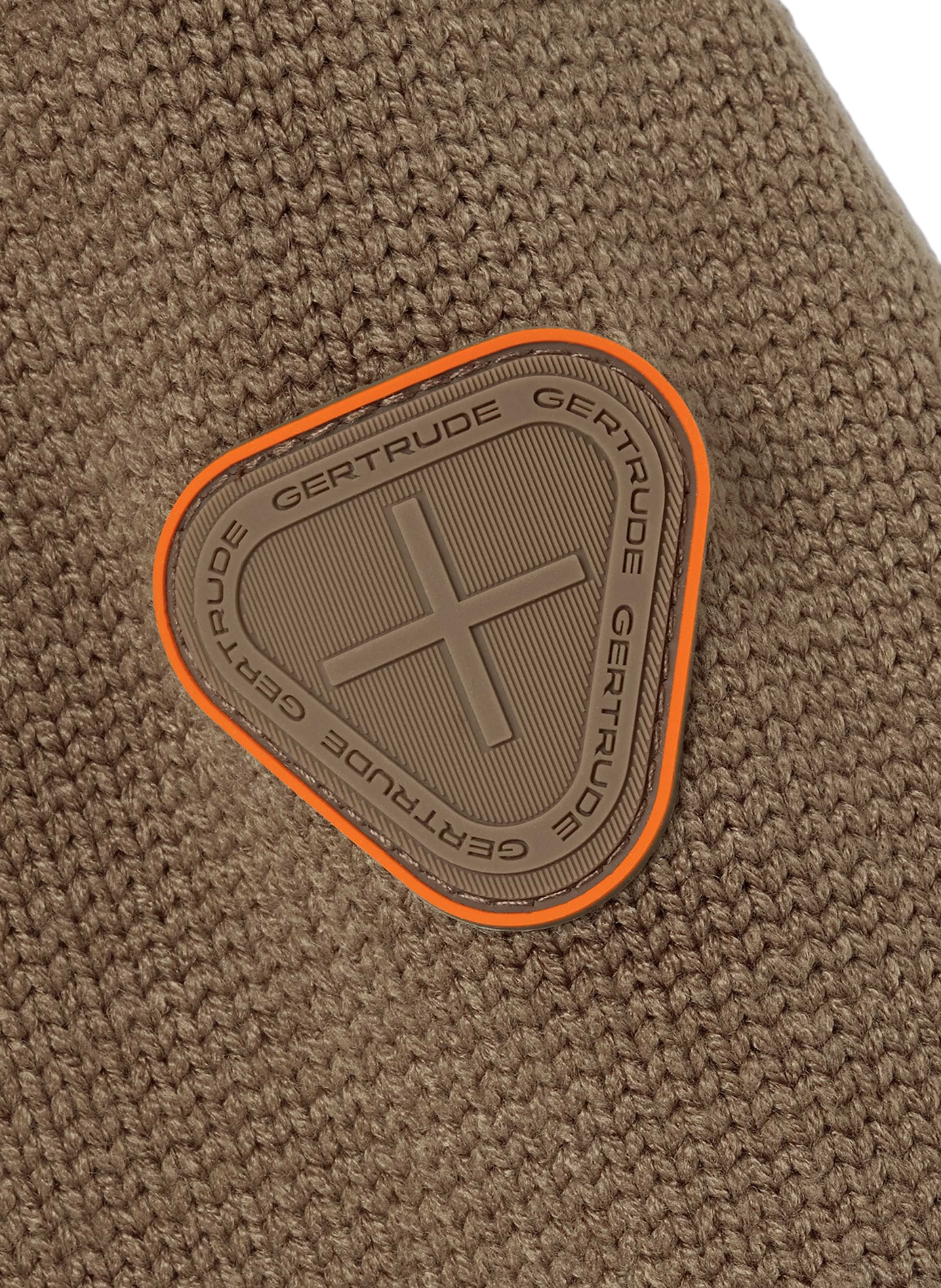 Jacke Alessandro gerade mit Stehkragen und zweifarbigem Material GERTRUDE Braun