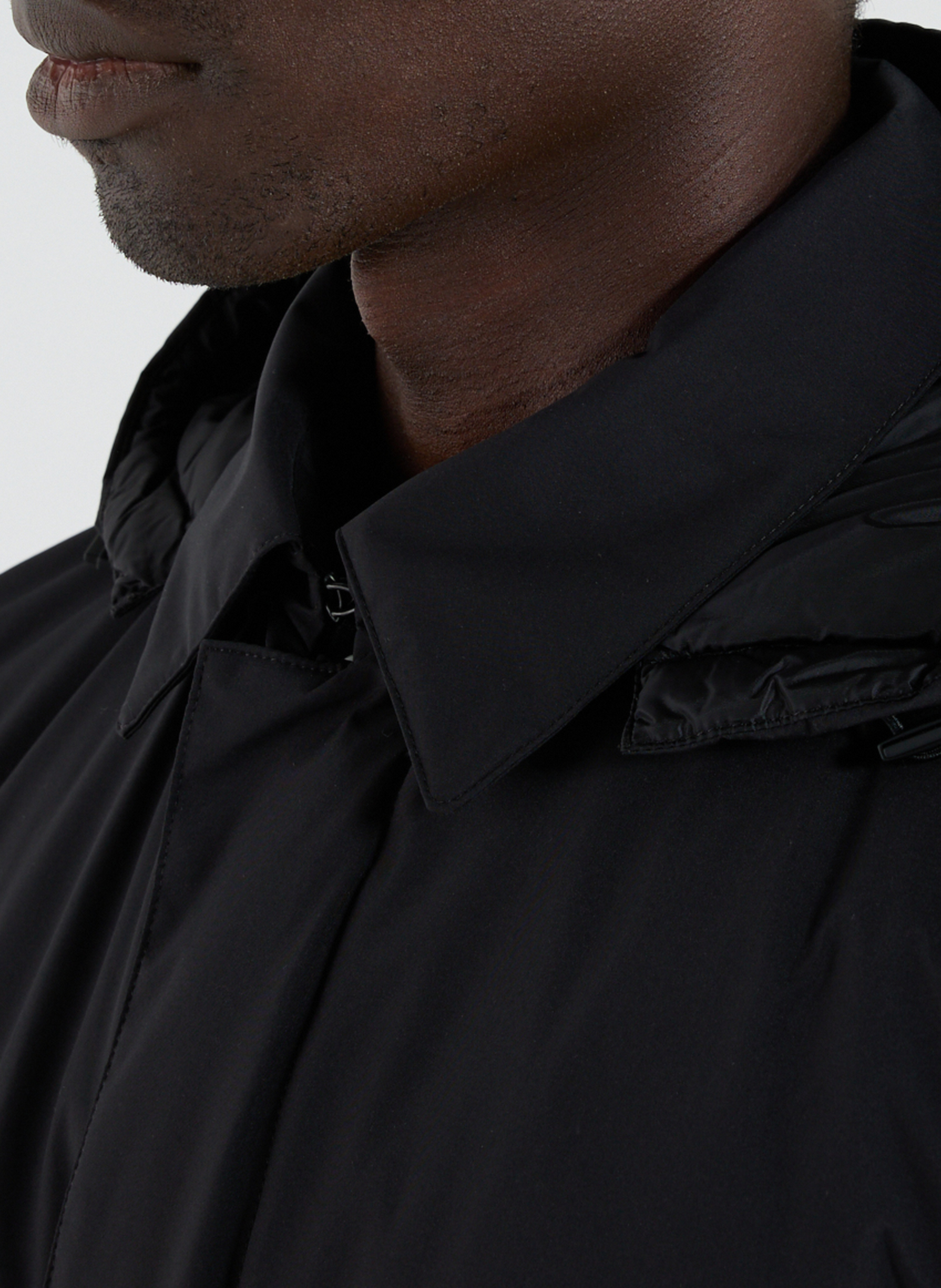 Hooded plain parka HERNO Grey