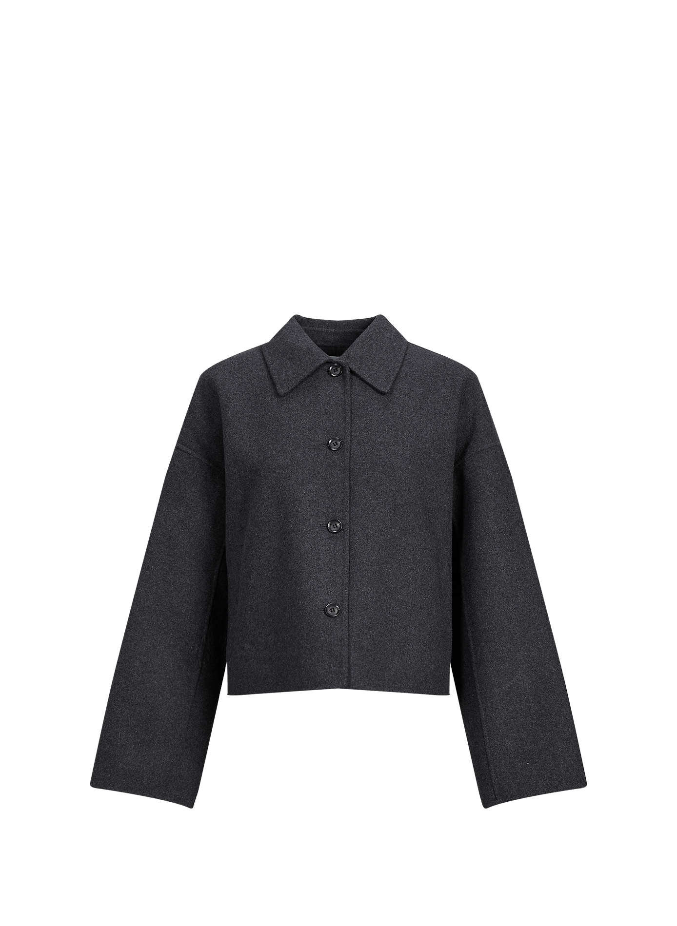 Weit geschnittene ROUMIA Jacke aus Wollmischung ROUGE EDIT Grau