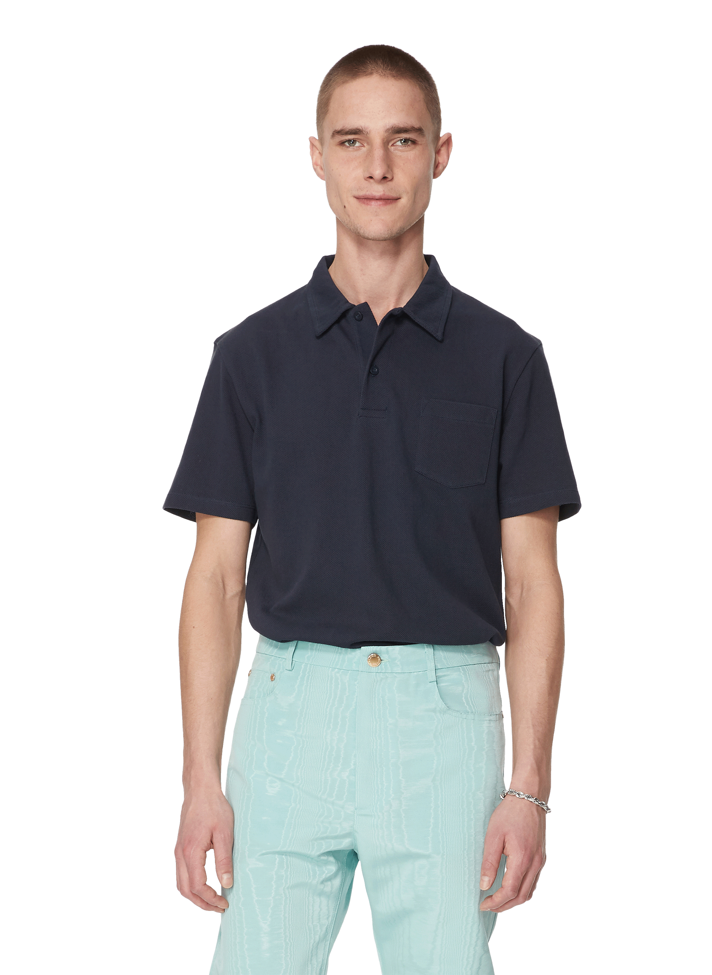 SUNSPEL Polo Riviera en coton Bleu